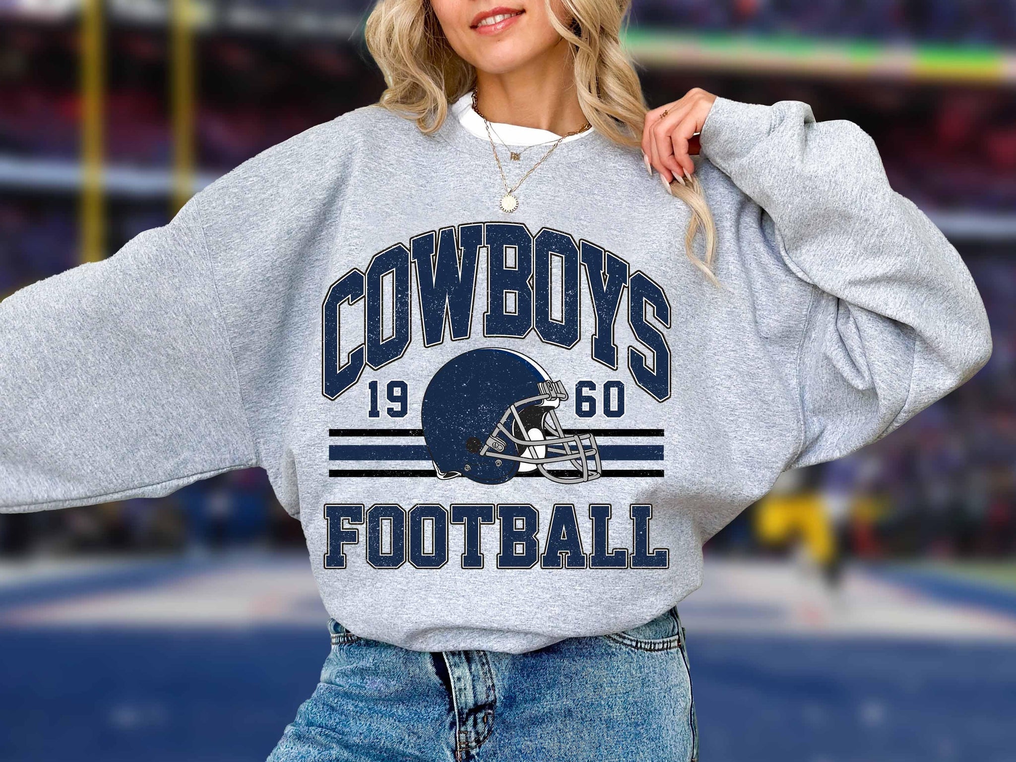 Vintage Cowboy Football Sweatshirt, Vintage Football Sweatshirt, Football Vintage Sweatshirt, Cowboy Game Day Shirt, Dallas Football Shirt