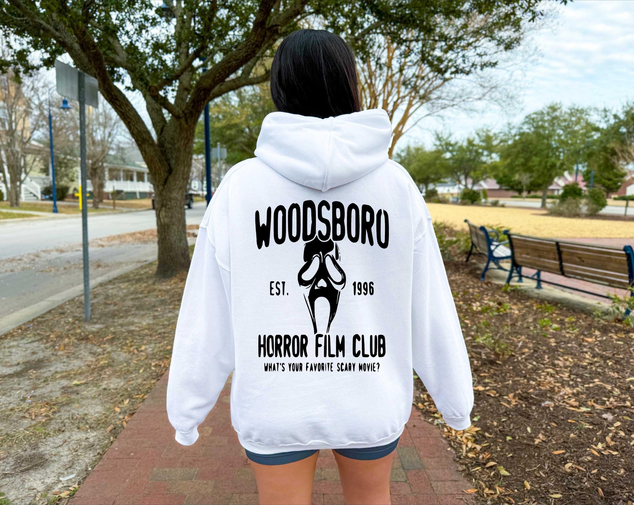 Woodsboro Horror Film Hoodie, Horror Film Club Shirt, Woodsboro Scream, Scream Ghost Shirt, Stay Spooky Shirt, Horror Sweatshirt, Halloween HWN2008 02