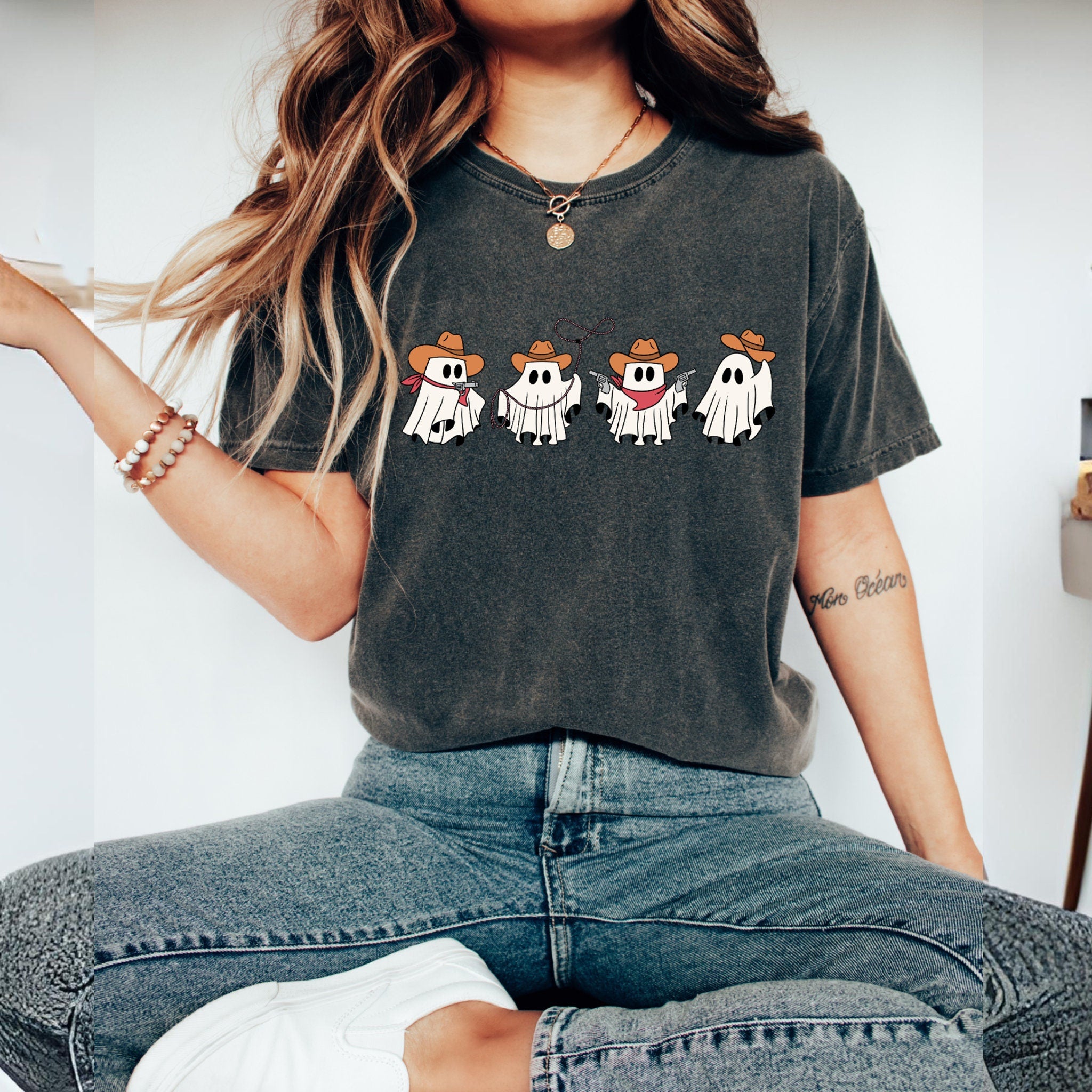 Cowboy Ghosts Shirt, Halloween Cowgirl Ghosts Shirt,Howdy Halloween Shirt Shirt, Ghost Boo Shirt, Western Cute Ghost Shirt, BooHaw Shirt, Spooky Season HW1908 19