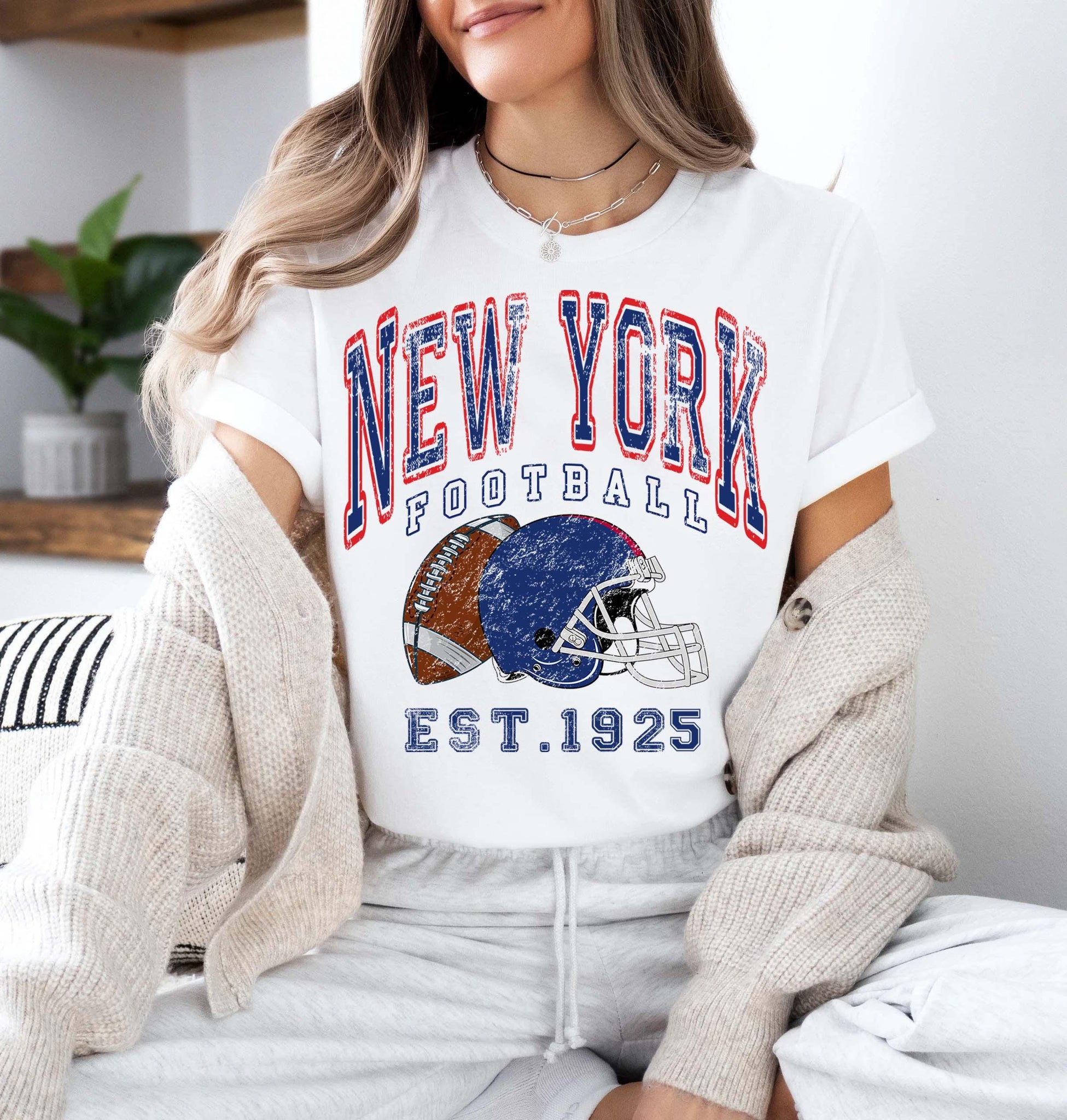 Vintage New York Football Sweatshirt, Vintage Football Sweatshirt, Football Vintage Sweatshirt, NY Giant Game Day Shirt, Football Sweatshirt