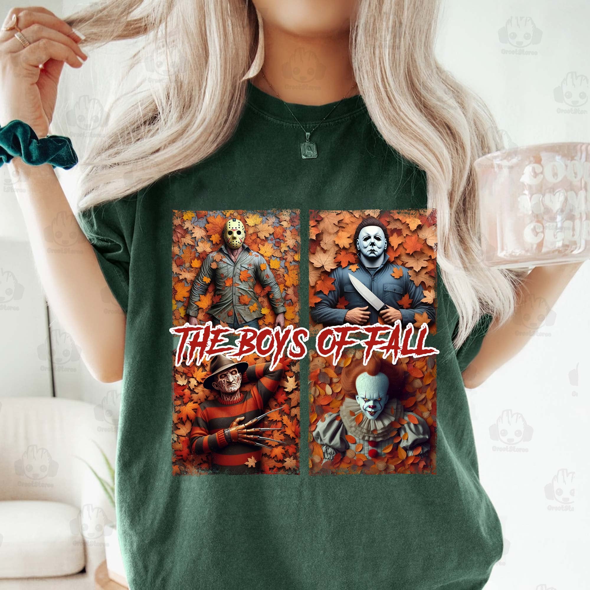 Halloween Horror Characters Shirt, The Boys Of Fall Shirt, Halloween Killer Daily Life Shirt, Scary Movie Shirt, Halloween Shirt,   HW1908 02
