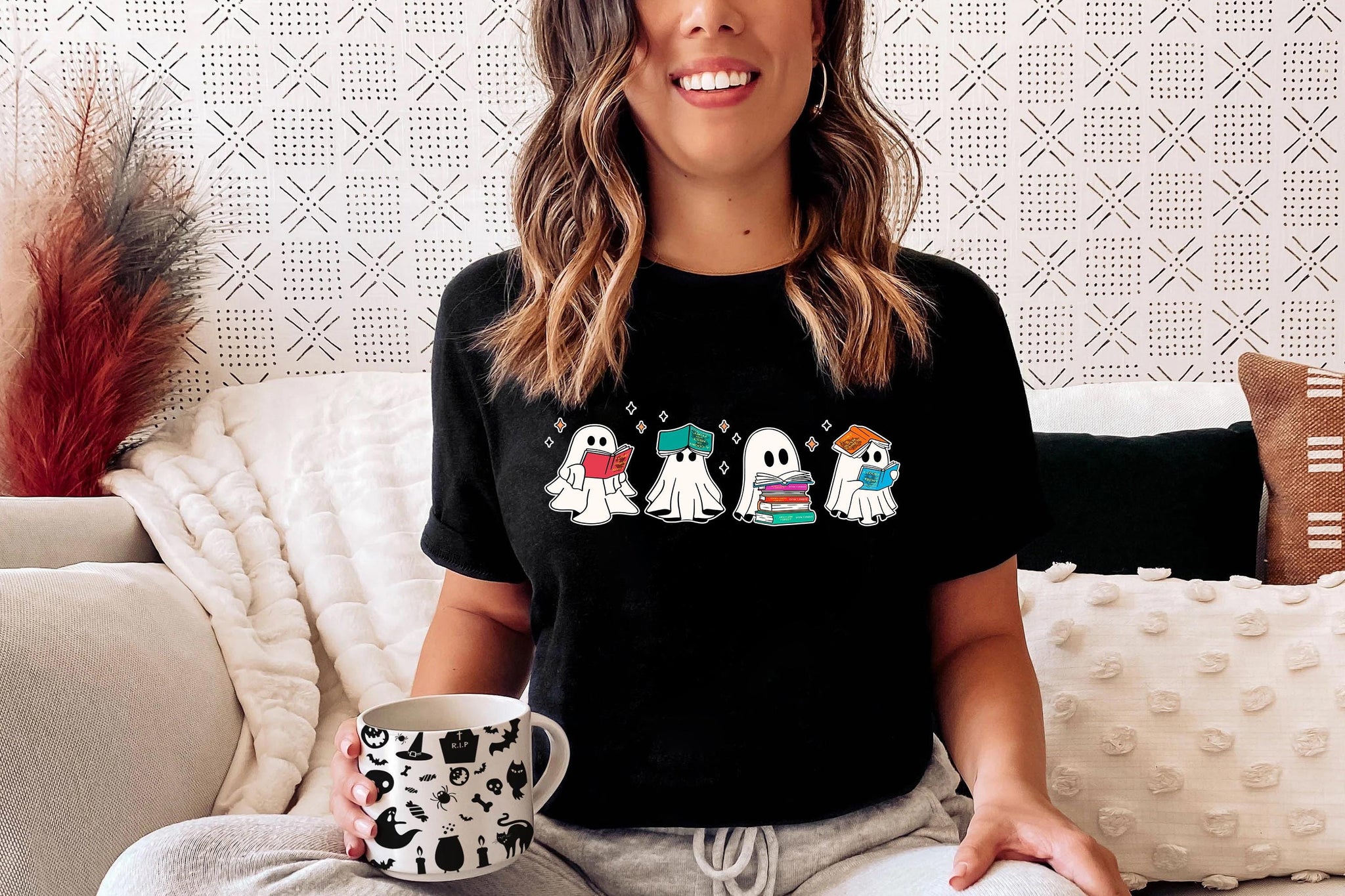 Ghost Reading Shirt | Acotar Ghost Shirt | Bookish Ghost Shirt | Book Reader Ghost | Halloween Shirt | Book Ghosts T-shirt | Book Reader HW1908 22