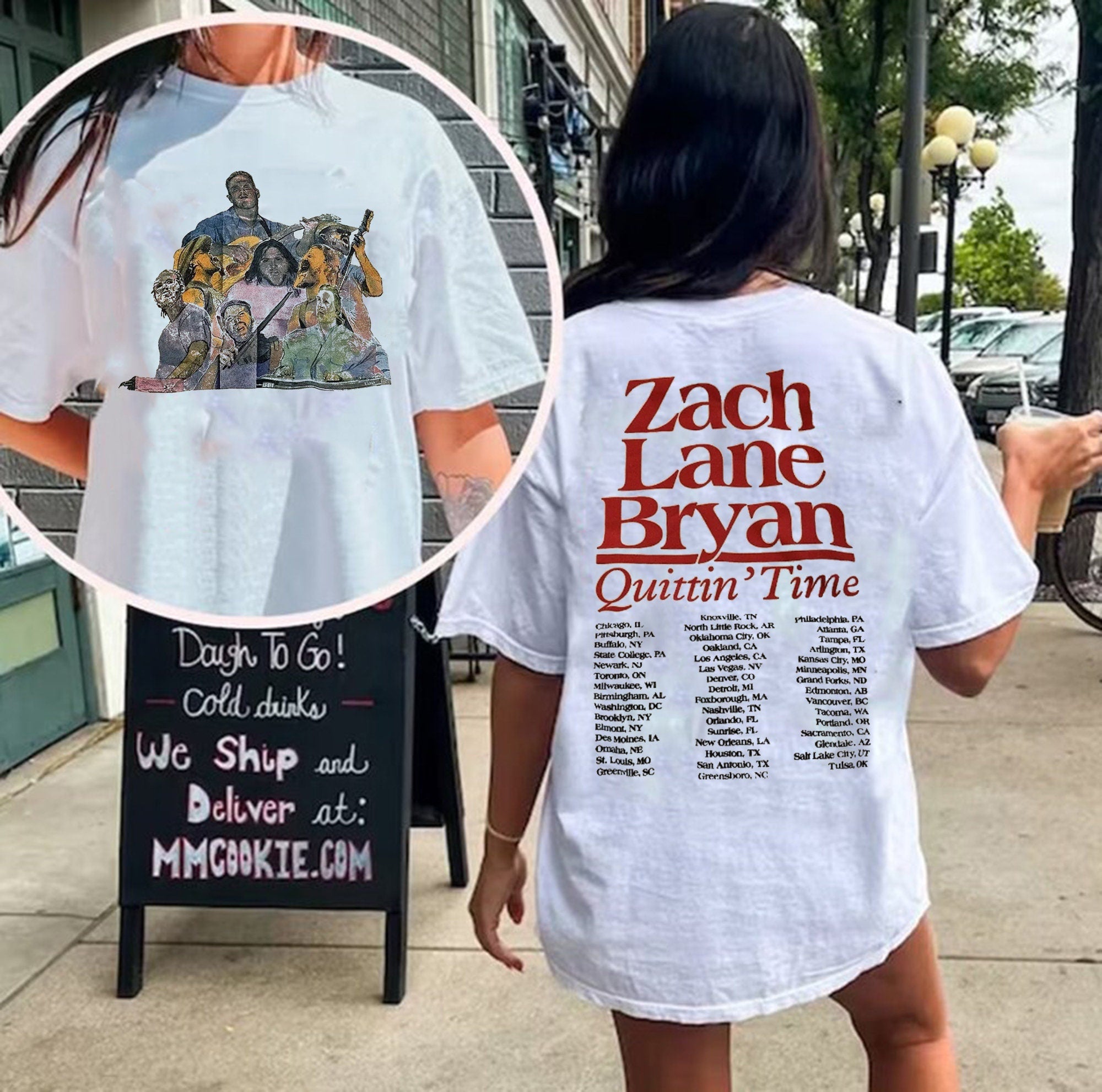 Zach Bryan Music Shirt, 2Side Zach Bryan The Quittin Time Tour 2024 Merch Tees Graphic Sweatshirt, Country Music Tee,Zach Bryan Concert 2024 TD2908 09