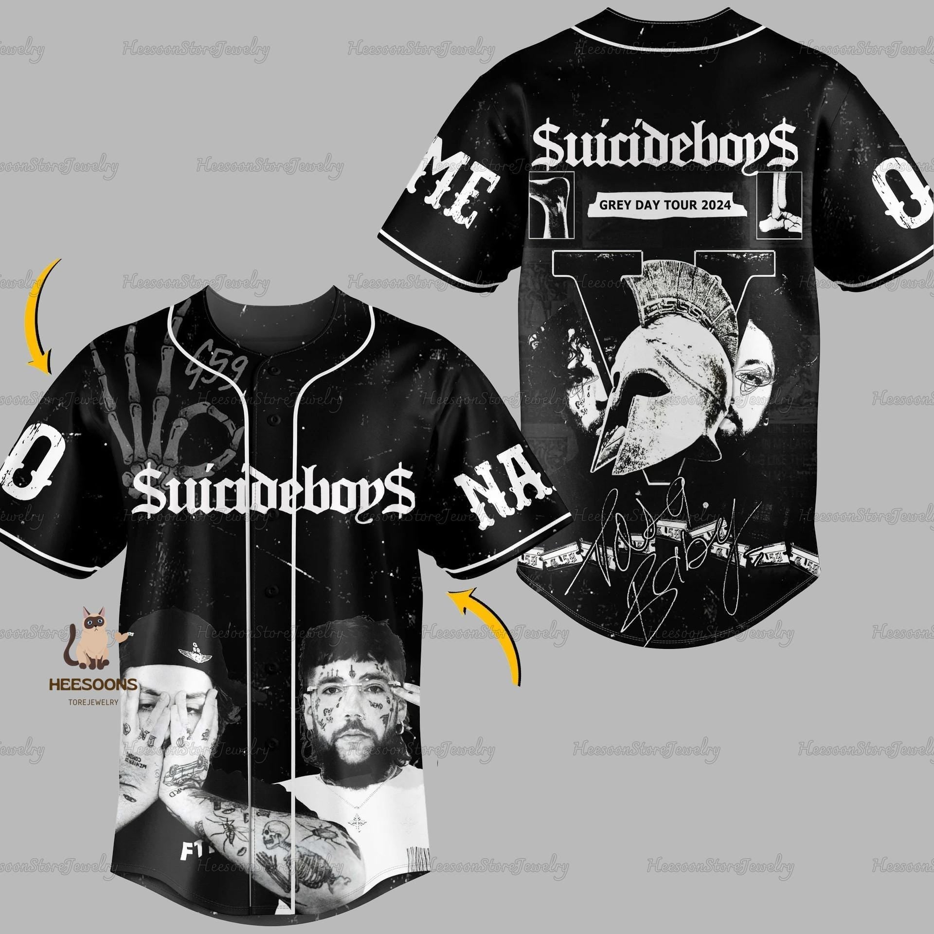 Suicideboy G59 Baseball Jersey, Personalized Suicideboy Merch Shirt, Greyday Tour Shirt, City Morgue Tshirt, Music Tour 2024 Gift TD1010