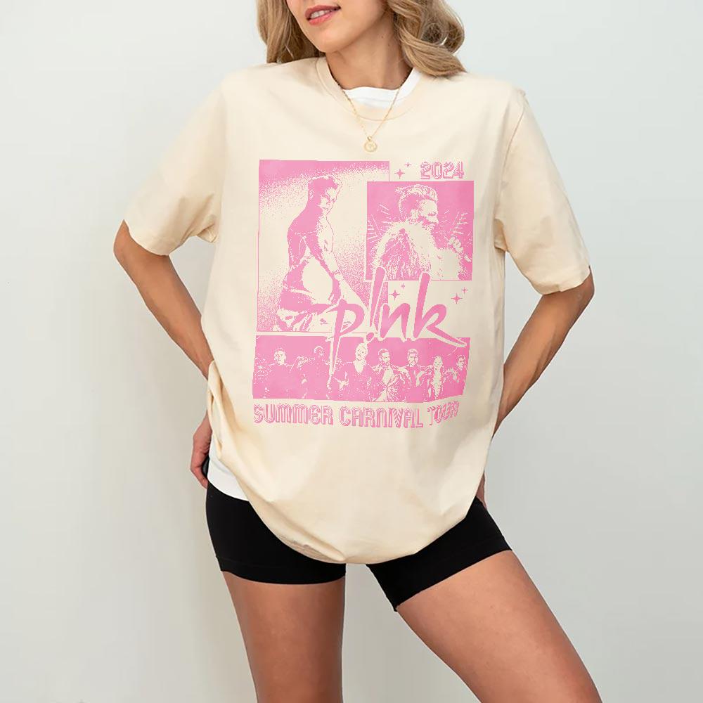 Pink Tour Shirt, P!nk Pink Summer Carnival 2024 Tour Shirt, Pink Fan Lovers Shirt,Tour 2024 Shirt, Trustfall  Shirt, P!nk shirt V1 0708OZ MS2008 17
