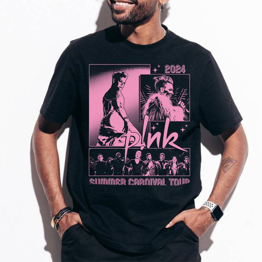 Pink Tour Shirt, P!nk Pink Summer Carnival 2024 Tour Shirt, Pink Fan Lovers Shirt,Tour 2024 Shirt, Trustfall  Shirt, P!nk shirt V1 0708OZ MS2008 17