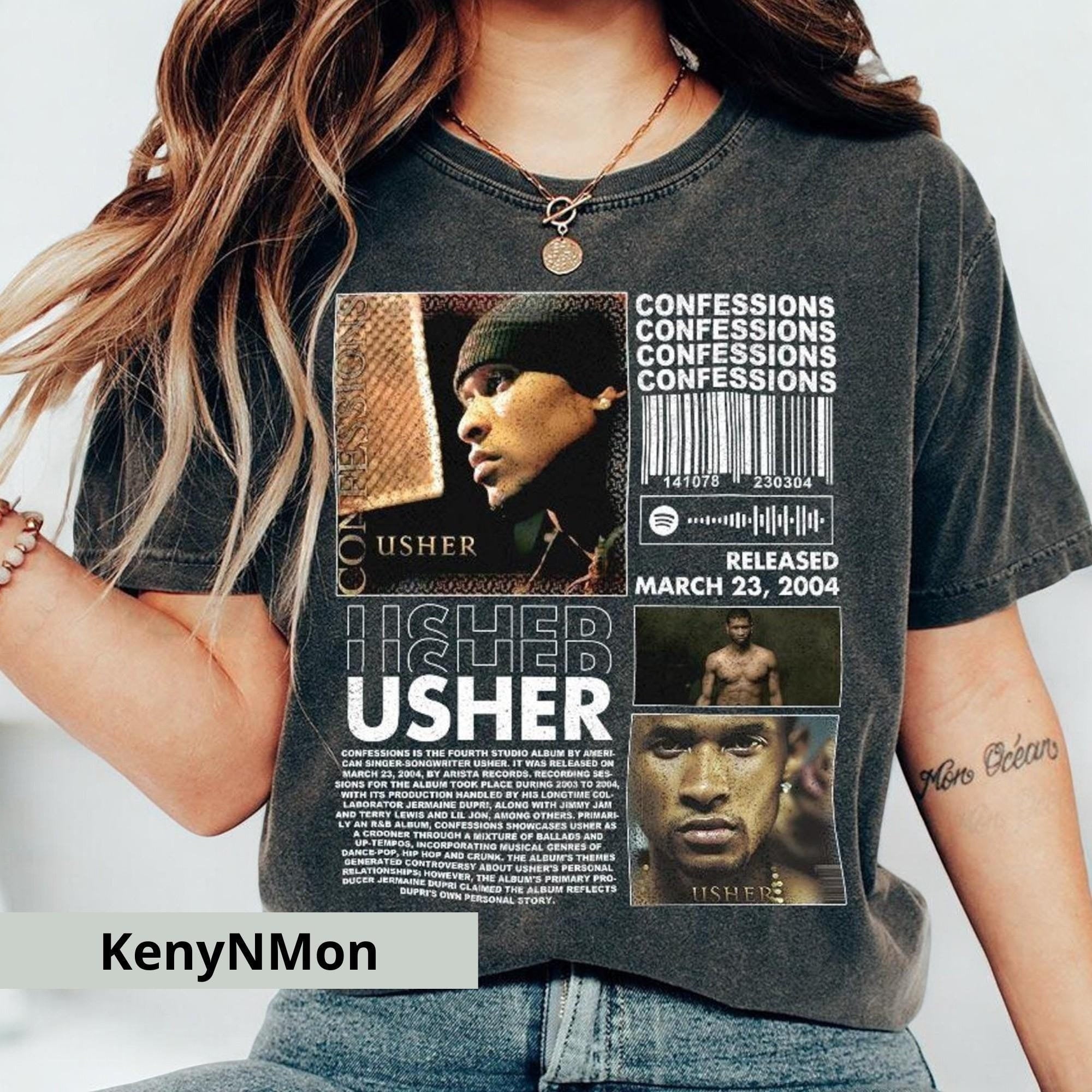 Usher Concert Shirt, Retro Graphic R&B Concert Shirt, Usher Coming Home Tour Shirt, Usher Concert Group Shirt, Usher Rap Shirt Y2k MS2008 18