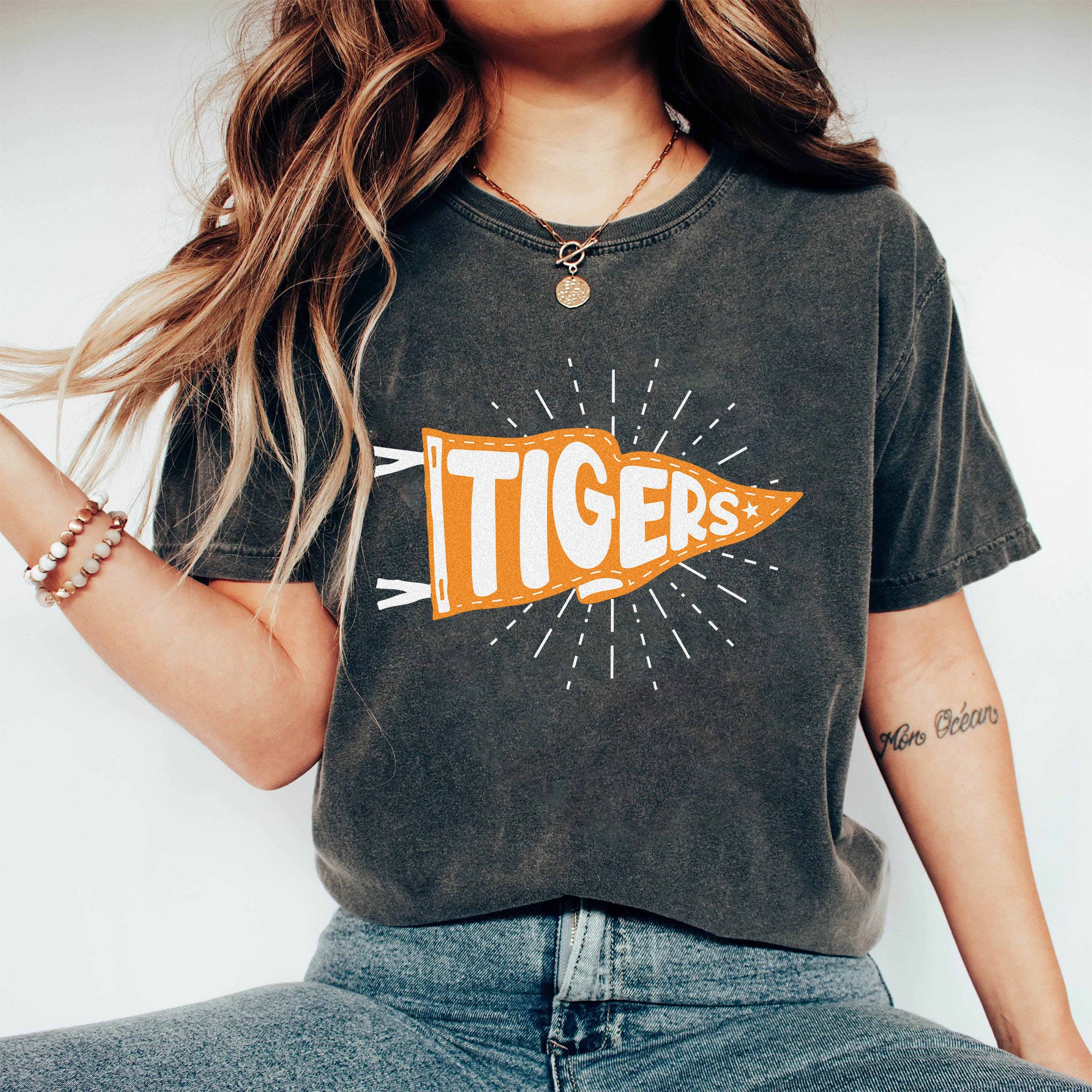 Custom Mascot Pennants Flag Shirt, Pennant Mascot Shirt, School Spirit Shirt, Matching Team Tee, Homecoming Pennant Color, SC1908 01