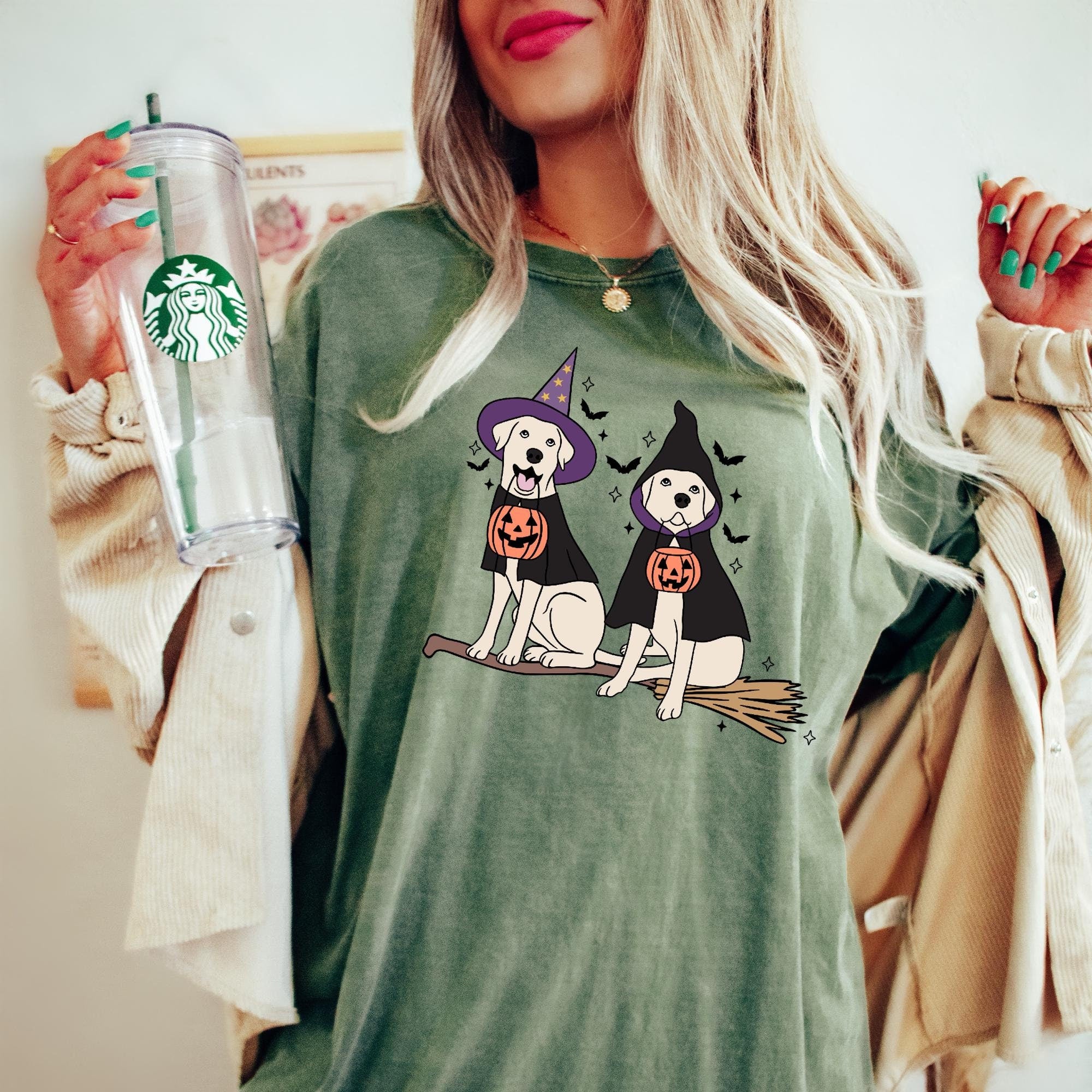 Witch Dogs Shirt, Halloween Dog Shirt, Flying Dogs Shirt,Cute Dog Lover Shirt, Halloween Dog Mom Shirt,  Spooky Season Shirt, Funny Spooky Vibes Shirt HW1908 14