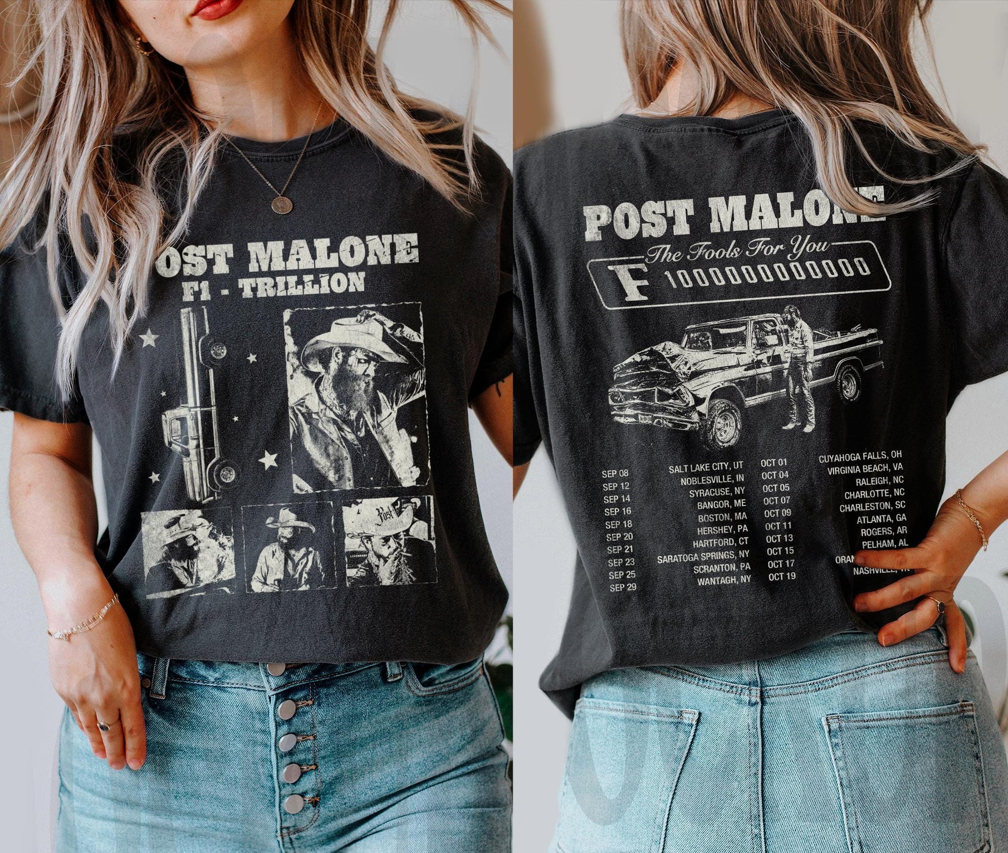 Vintage Post Malone Shirt, Malone Rap Music, Post Malone F1 Trillion Tour Shirt, Posty Rapper, Malone Music The Album Shirt, Country Music. TD1010