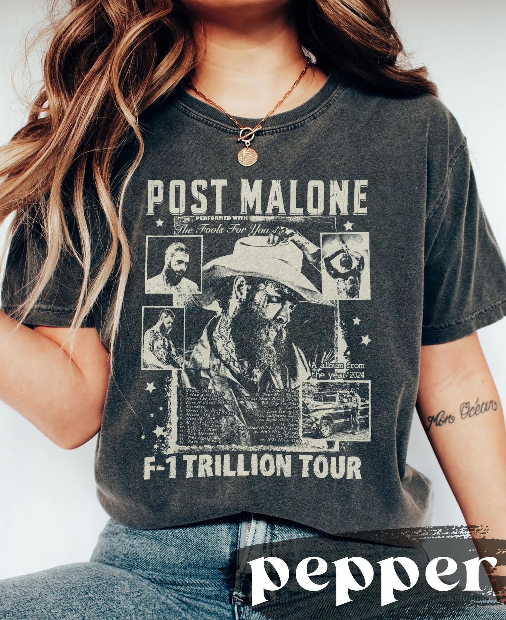 Post Malone New Album Tracklist Shirt, Malone Rap Music Post Malone F1 Trillion Tour, Posty Rapper, Malone Music The Album, Country Music. TD1010