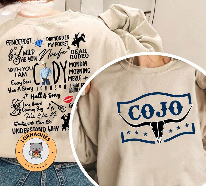 Vintage Cody Johnson Shirt, CoJo Country Music Shirt, The Leather Tour 2024 Sweatshirt, Cody Johnson New Album Shirt, Concert 2024 Shir TD1009