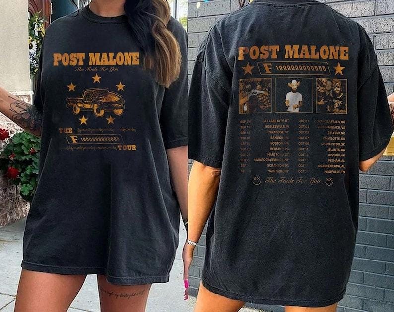 Post Malone Shirt, Post Malone The F-1 Trillion Album Shirt, 2024 Concert Shirt, Posty Tee, Tour 2024 Shirt TD1010