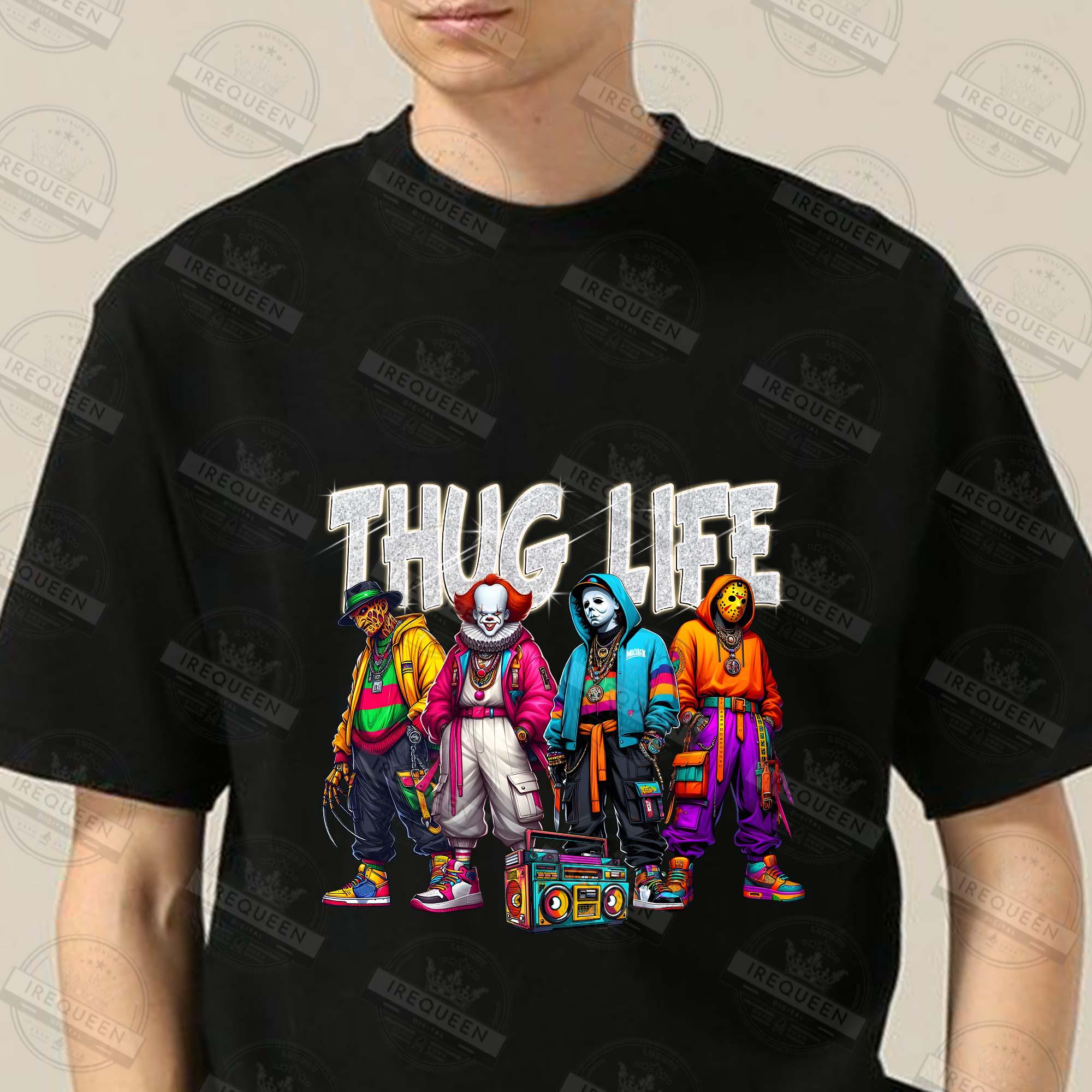 Thug Life Shirt, Killer Character Shirt, Horror Shirt, Horror Halloween Shirt, Movie Halloween Shirt, Spooky Season Shirt, Digital File HW1708 20