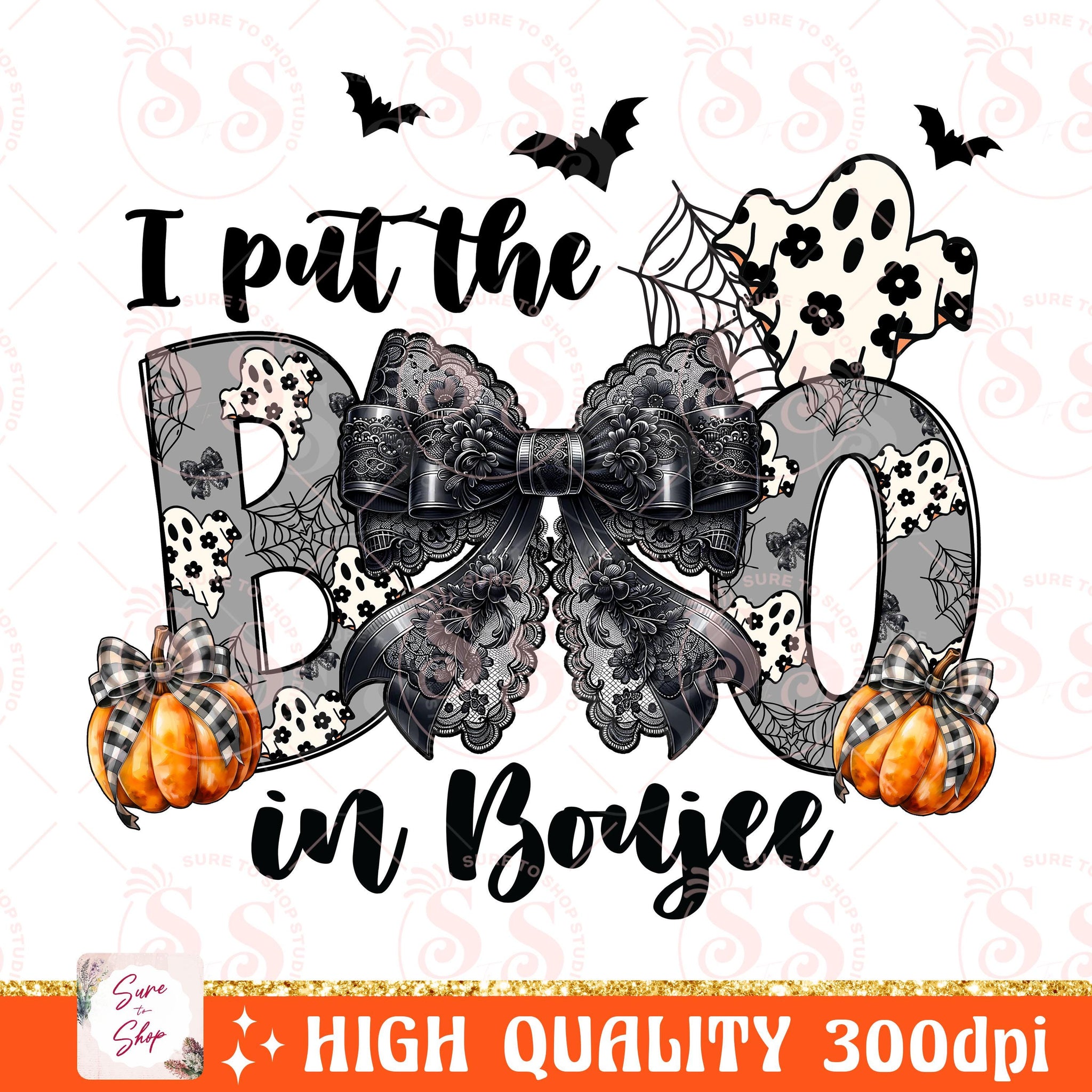 I Put The Boo in Boujee Ghost shirt, Coquette Halloween shirt, Ghost Sublimation Design, Spooky Season shirt, Pumpkin shirt, Halloween Mama shirt HW2208 14