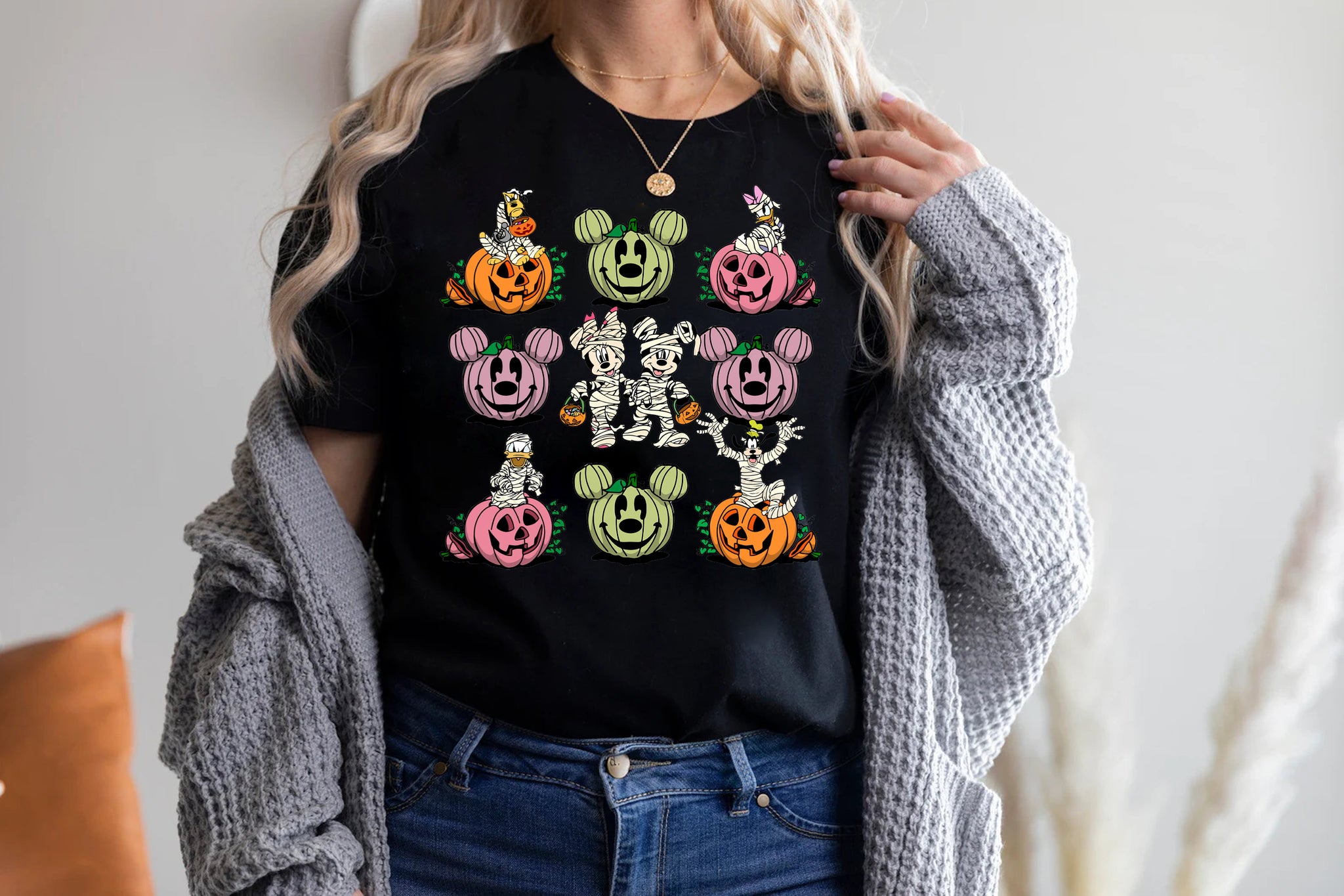 Disney Halloween shirts,Disney Pumpkins with Halloween costumes,Halloween Tee,halloween shirt,halloween tee,halloween gift,funny halloween TD2308 03