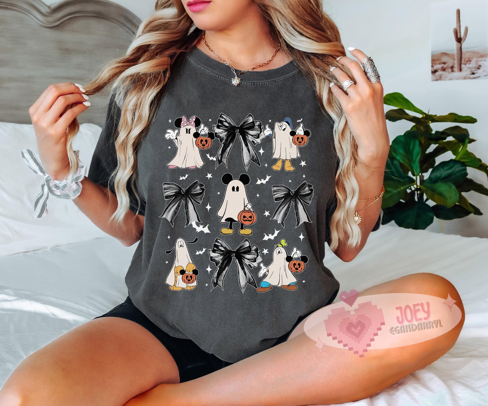 Mickey & Friends Ghost Coquette Bow Halloween Shirt, Disney Mickey's Not So Scary Party Tee, Disneyland Family Spooky Season 2024 Trip TD2308 16