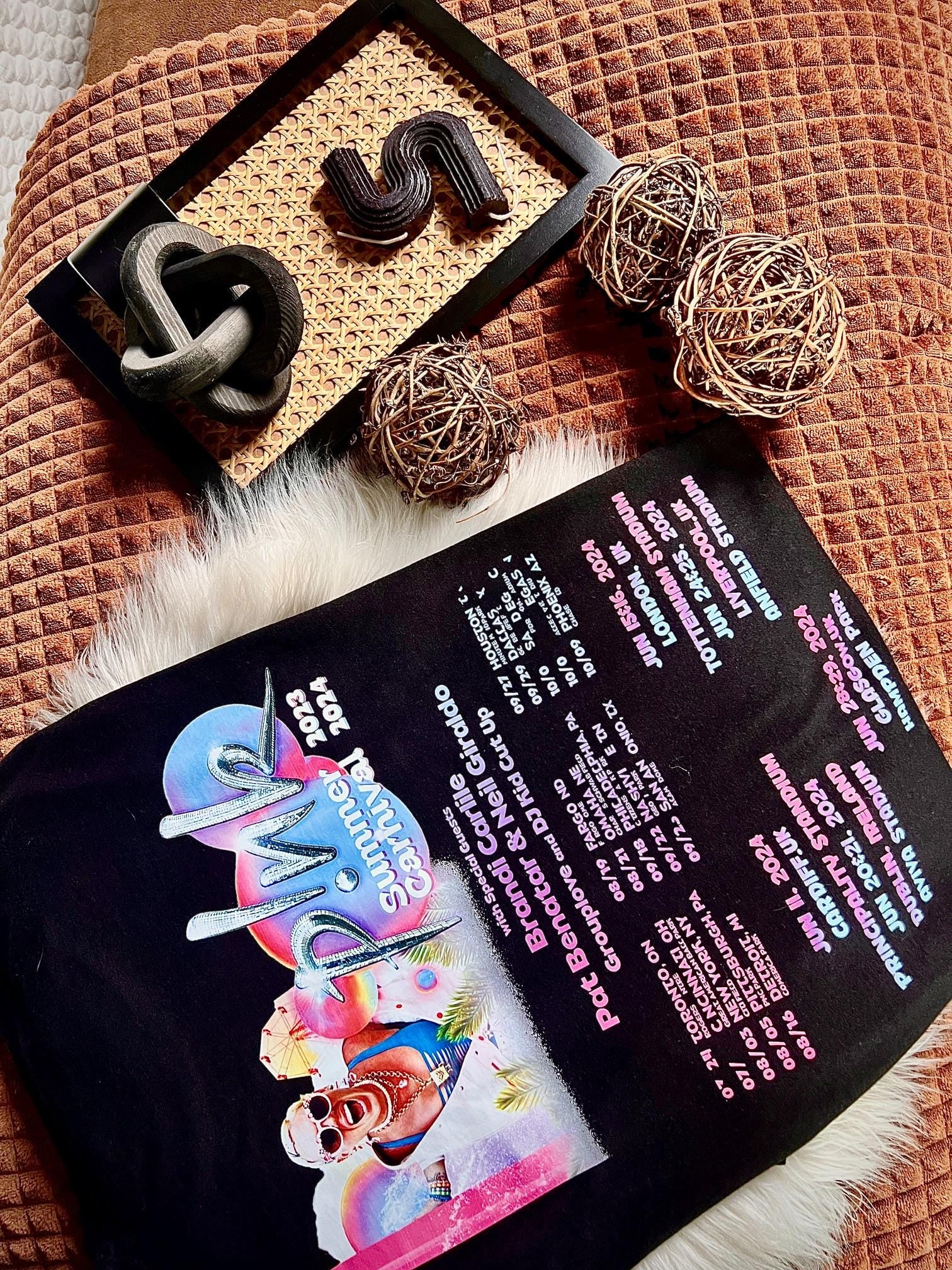 Personalised Pink Concert Tshirt Concert t shirt for the Summer Carnival tour 2024. Summer Carnival 2024.Concert P!nk T-shirt White Black TD0509 13