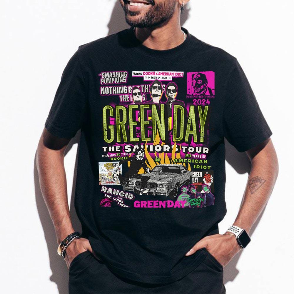 Green Day Dookie Album T-shirt - Green Day Band Shirt - Dookie Album Tee - Nu-metal Band T-shirt, Green Day Savior Tour, Green Day 1 TD0409 10