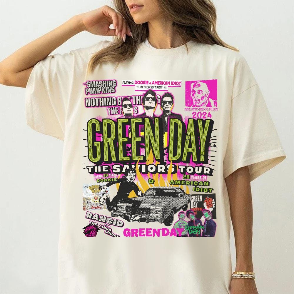 Green Day Dookie Album T-shirt - Green Day Band Shirt - Dookie Album Tee - Nu-metal Band T-shirt, Green Day Savior Tour, Green Day, DT1208 MS2008 06