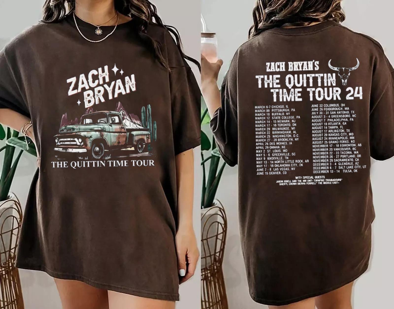 Zach Bryan Music 2side Hoodie, 2 Side Zach Bryan The Quittin Time Tour 2024 Merch Tee Graphic Sweatshirt, Zach Bryan Concert 2024