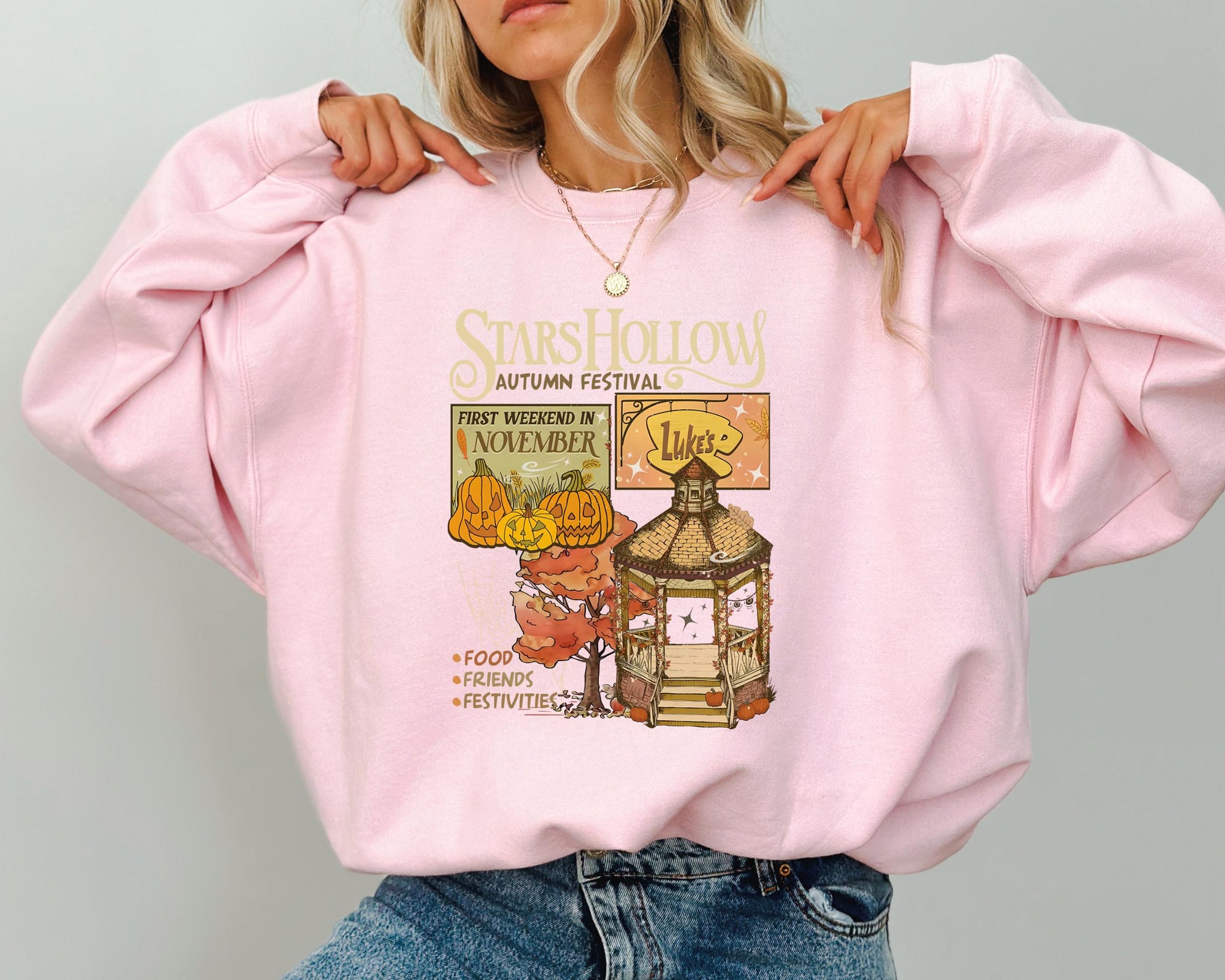 Luke's Stars Hollows Sweatshirt, Autumn Festival Sweatshirt, Stars Hollow First Weekend of November, Retro Style Lukes Diner Sweatshirt TD2308 12