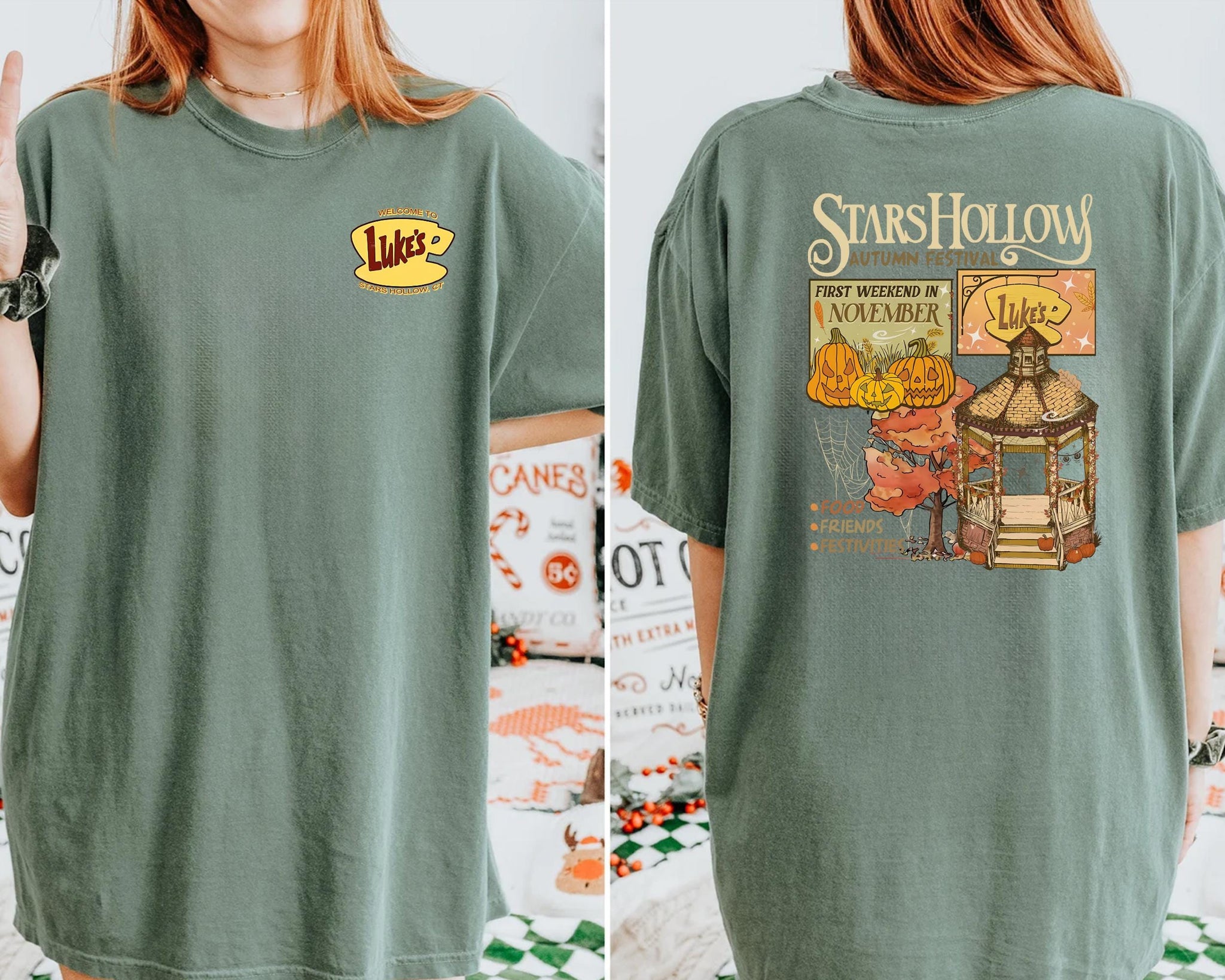 Stars Hallow Luke's s Shirt, Gilmore Girls Shirt, Fall Vibes Shirt HW2208 07