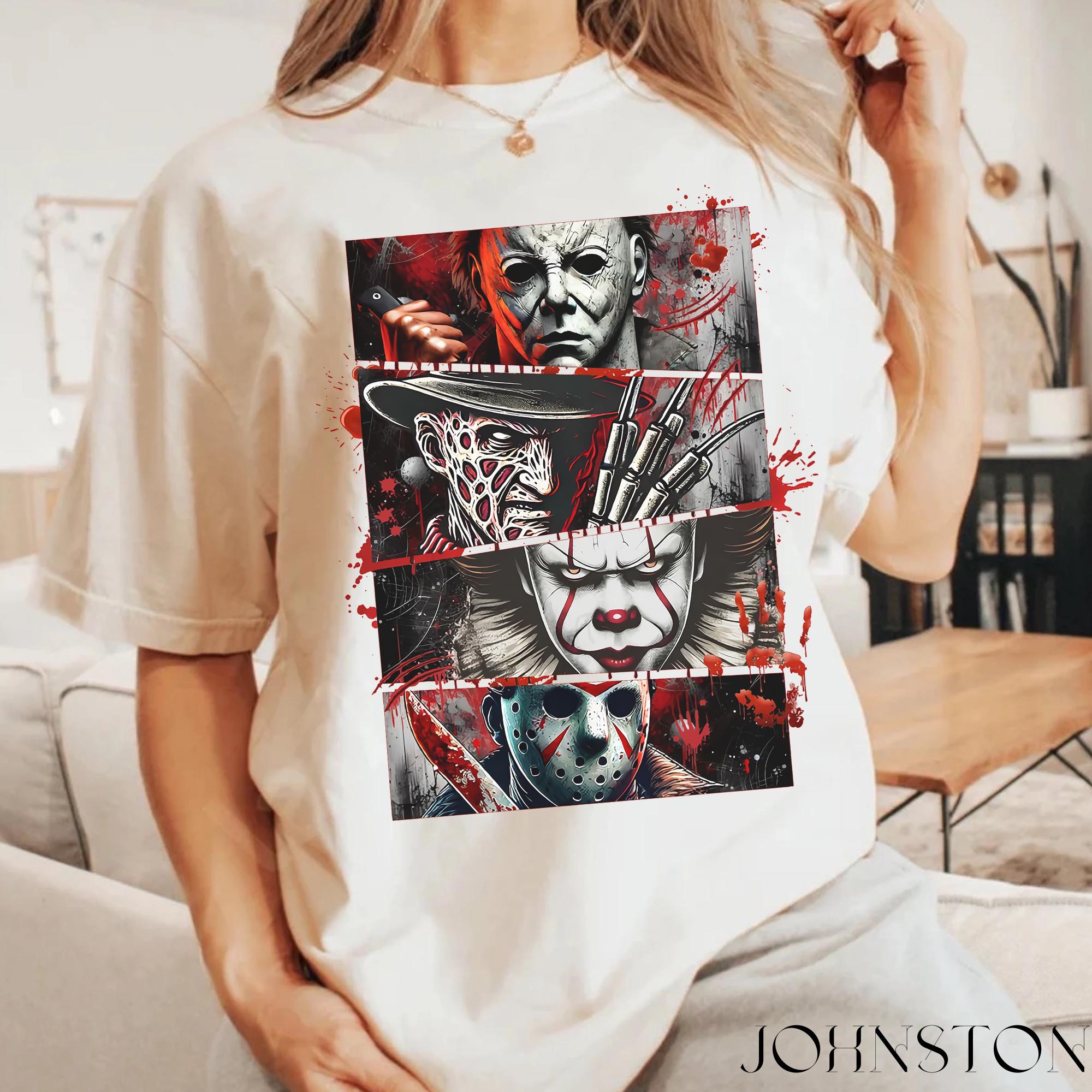 Halloween Horror Nights s Shirt, Vintage Halloween Movie Crewneck, Horror T-shirt, Halloween Horror Movie Sweatshirts Halloween TD2308 02