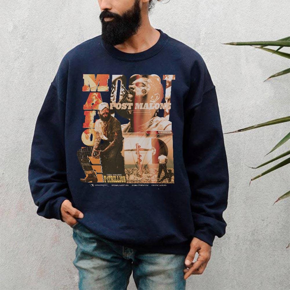 Post Malone Shirt, Post Malone Tour Music Shirt, A Collection Of Country Song List Post Malone Concert 2024 For Fan Unisex Shirt  TD2308 05