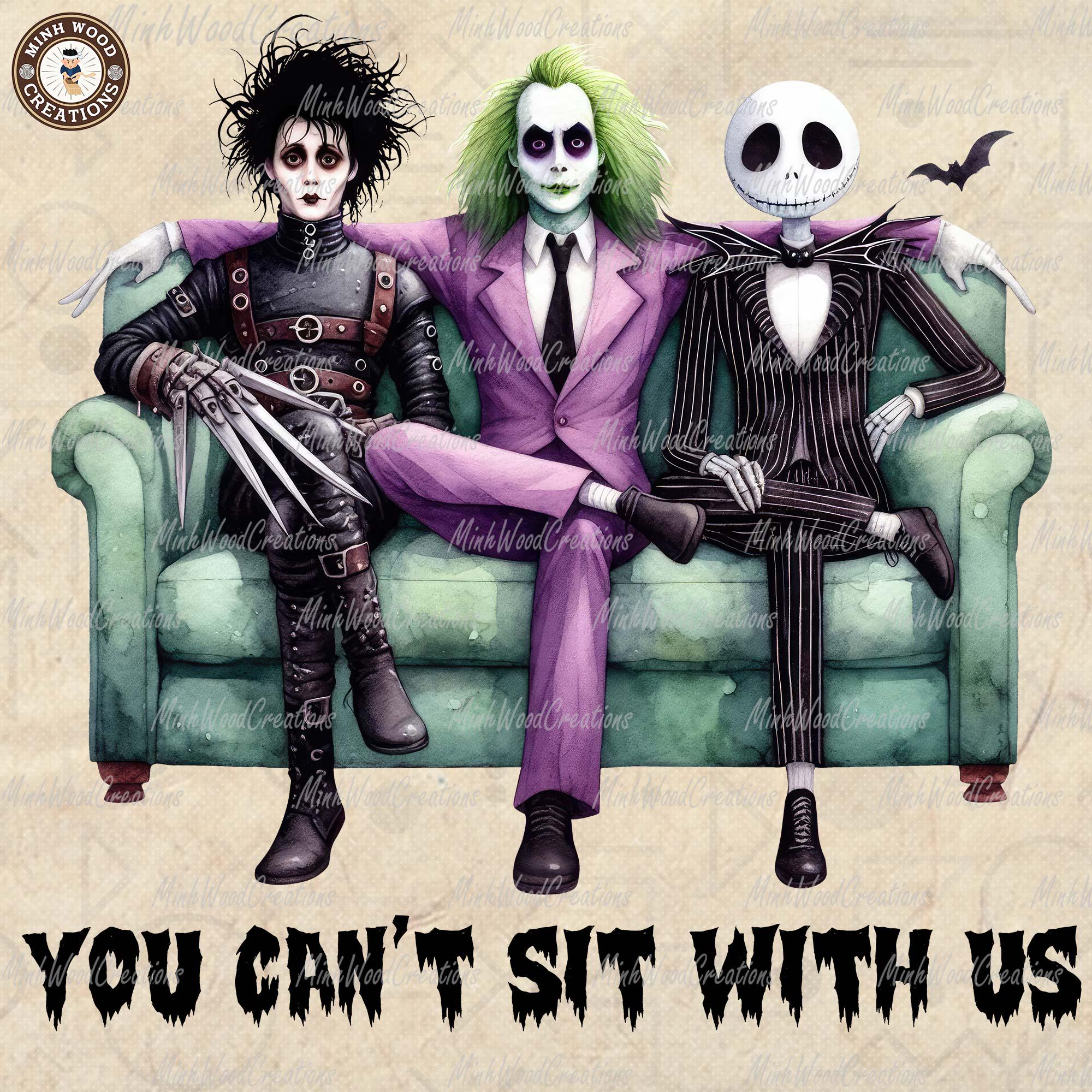 You Can’t Sit With Us Shirt, Scary Halloween Shirt, Horror Friends Shirt, Horror Movies, Killers Shirt, Halloween Killer Friends, Sublimation Files HW1708 23