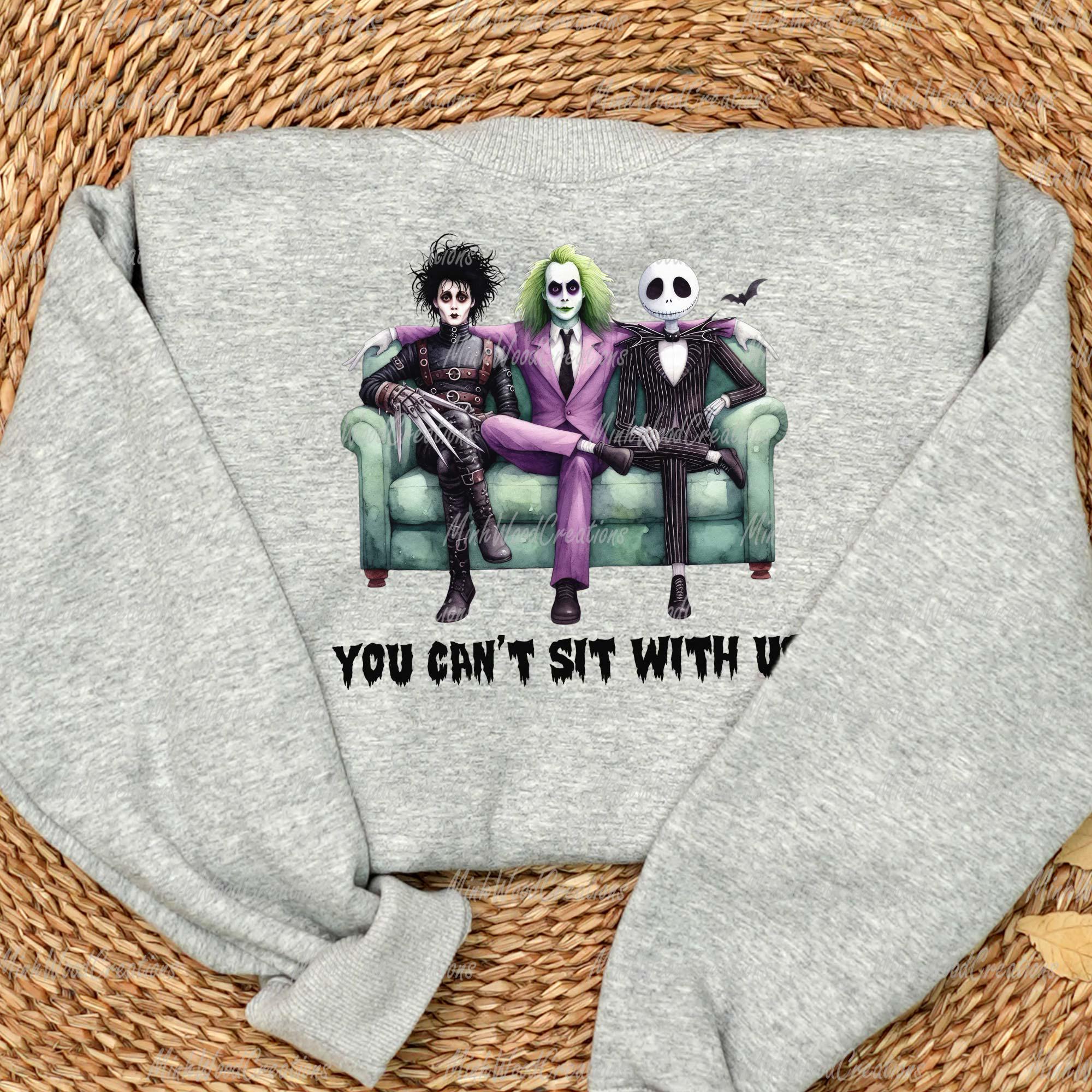 You Can’t Sit With Us Shirt, Scary Halloween Shirt, Horror Friends Shirt, Horror Movies, Killers Shirt, Halloween Killer Friends, Sublimation Files HW1708 23