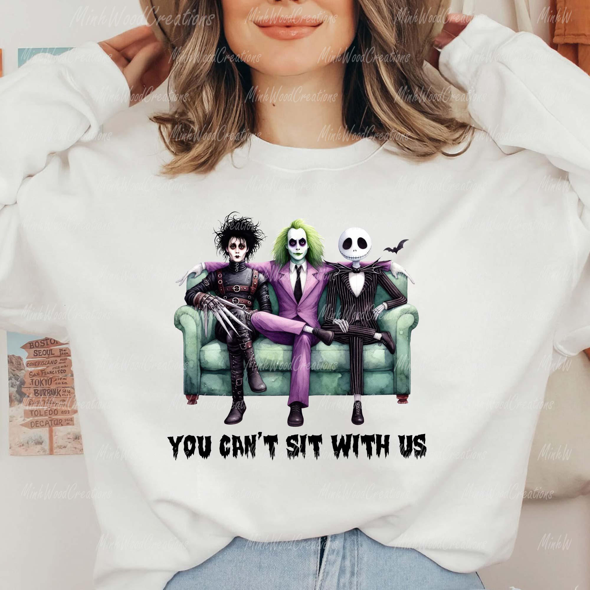 You Can’t Sit With Us Shirt, Scary Halloween Shirt, Horror Friends Shirt, Horror Movies, Killers Shirt, Halloween Killer Friends, Sublimation Files HW1708 23