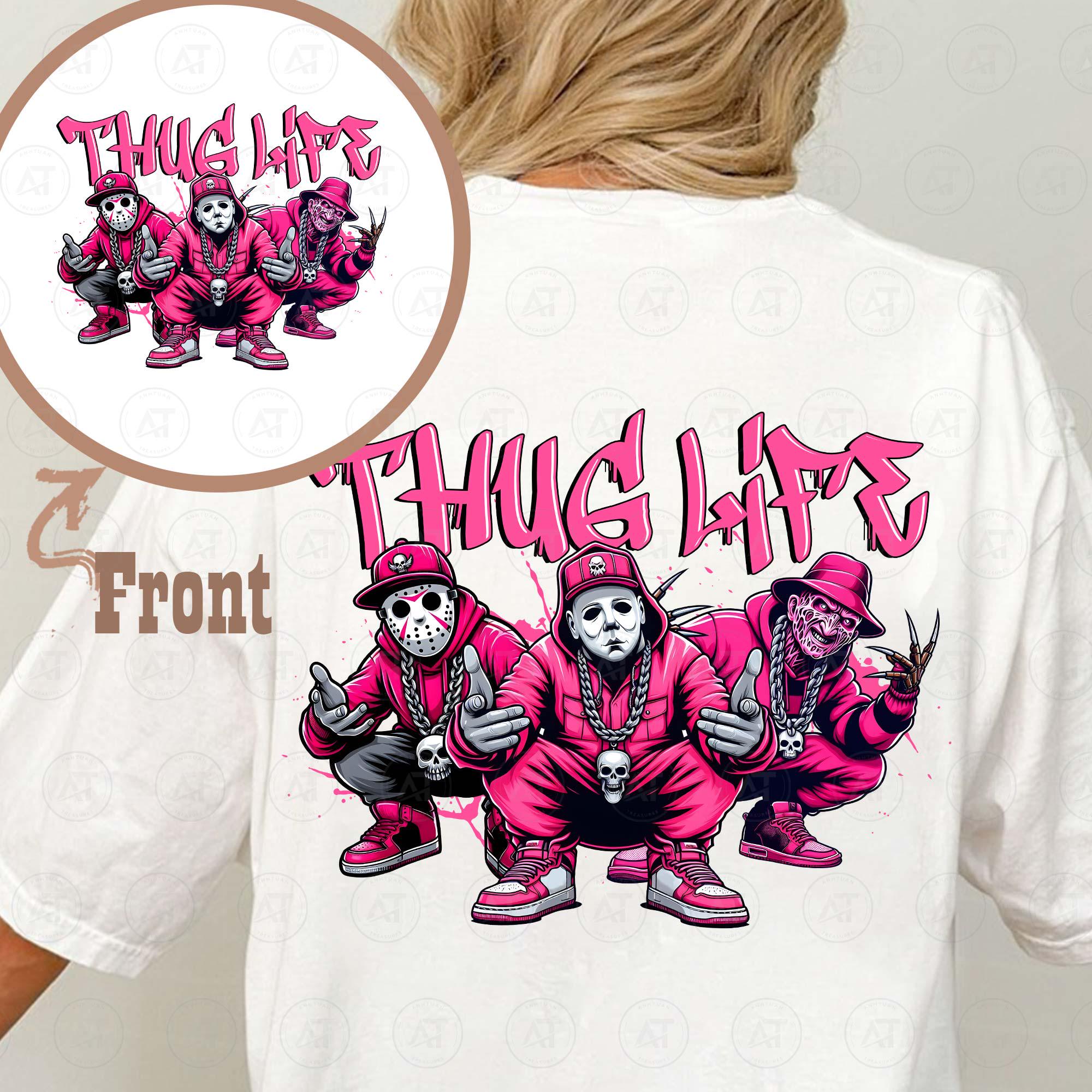 Thug Life Halloween Shirt, Horror Characters Shirt, Horr Face Shirt, Horror Shirt, Halloween Shirt, Spooky Season Shirt, Thug Life Shirt, Download Files HW1908 07