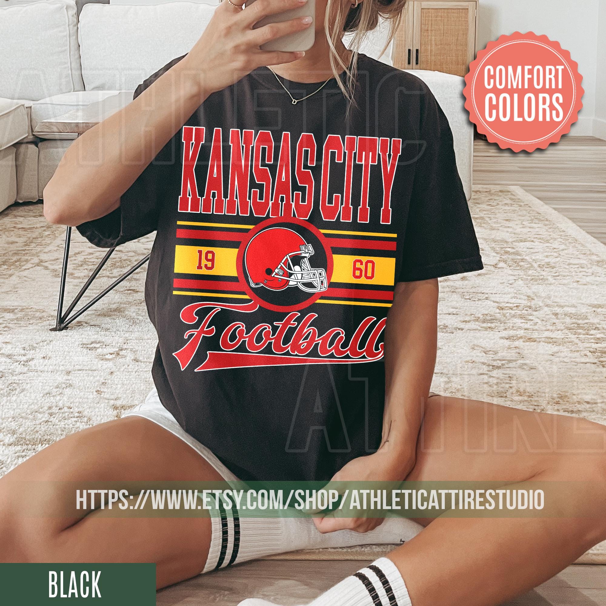 Kansas City Football  Vintage Style T-Shirt, Kansas City Football Crewneck, Football T-Shirt, Kansas City Fan Gifts FRE8