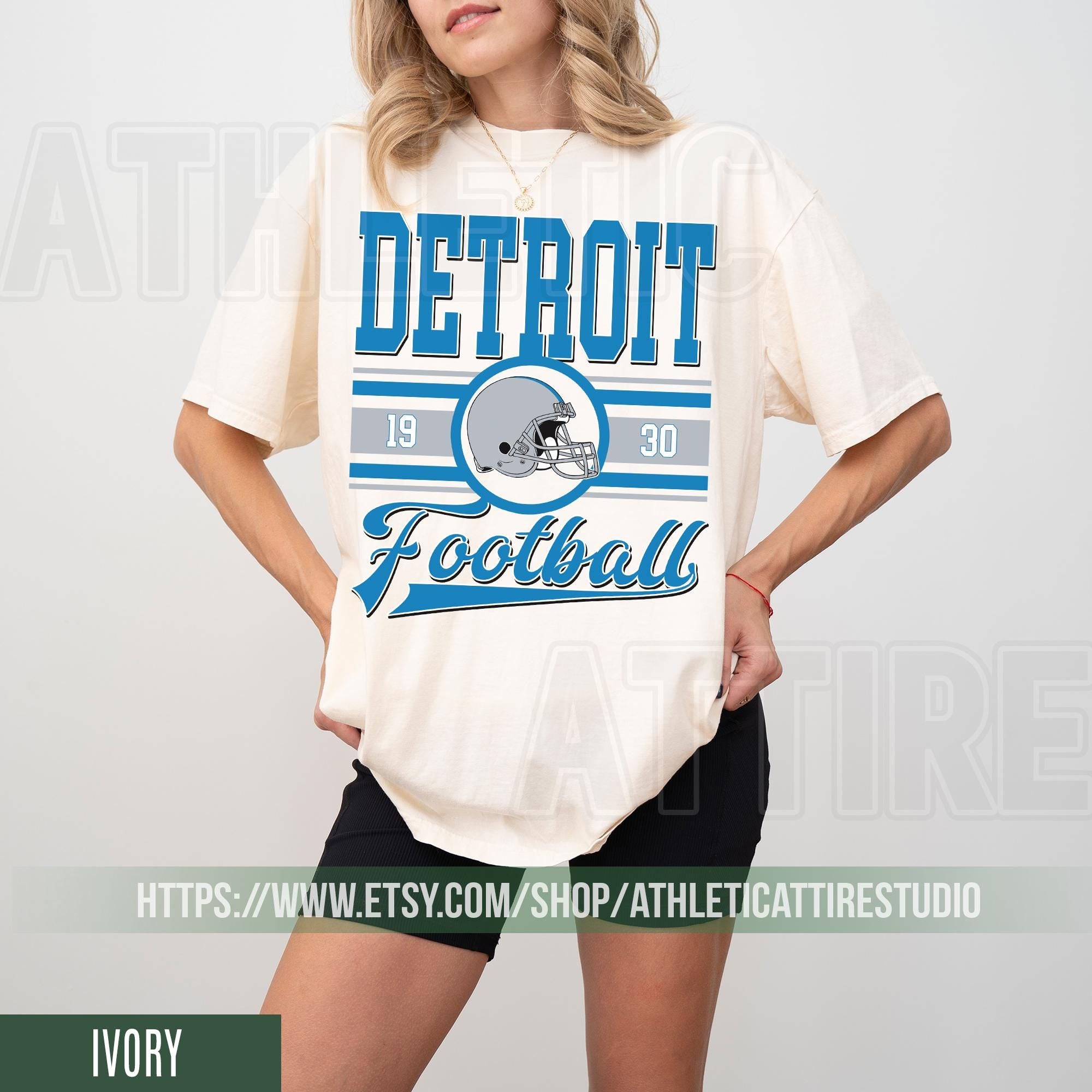 Detroit Football  Vintage Style T-Shirt, Detroit Football Tee, Detroit Football Shirt,Detroit Sweater,Sunday Football FRE18