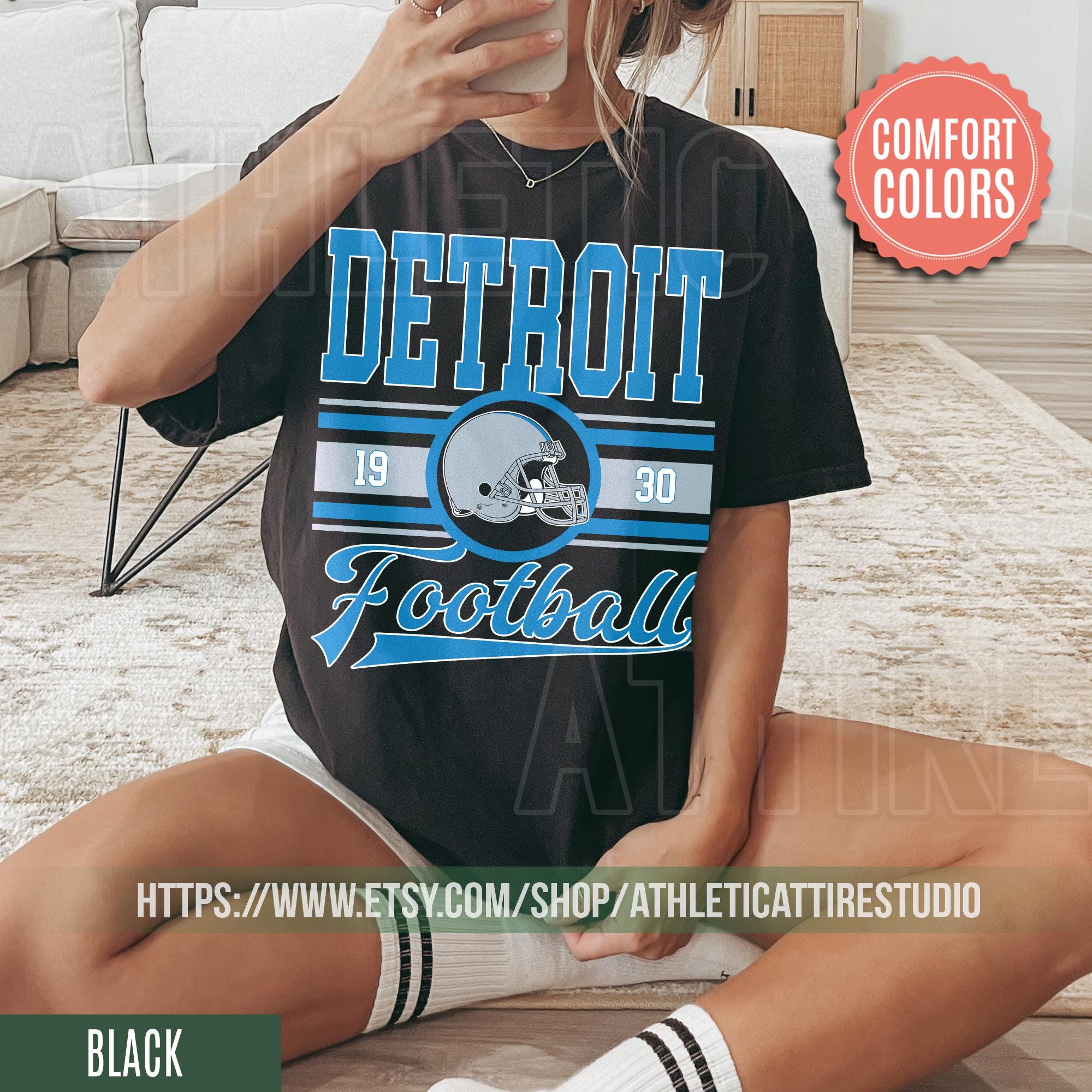 Detroit Football  Vintage Style T-Shirt, Detroit Football Tee, Detroit Football Shirt,Detroit Sweater,Sunday Football FRE18
