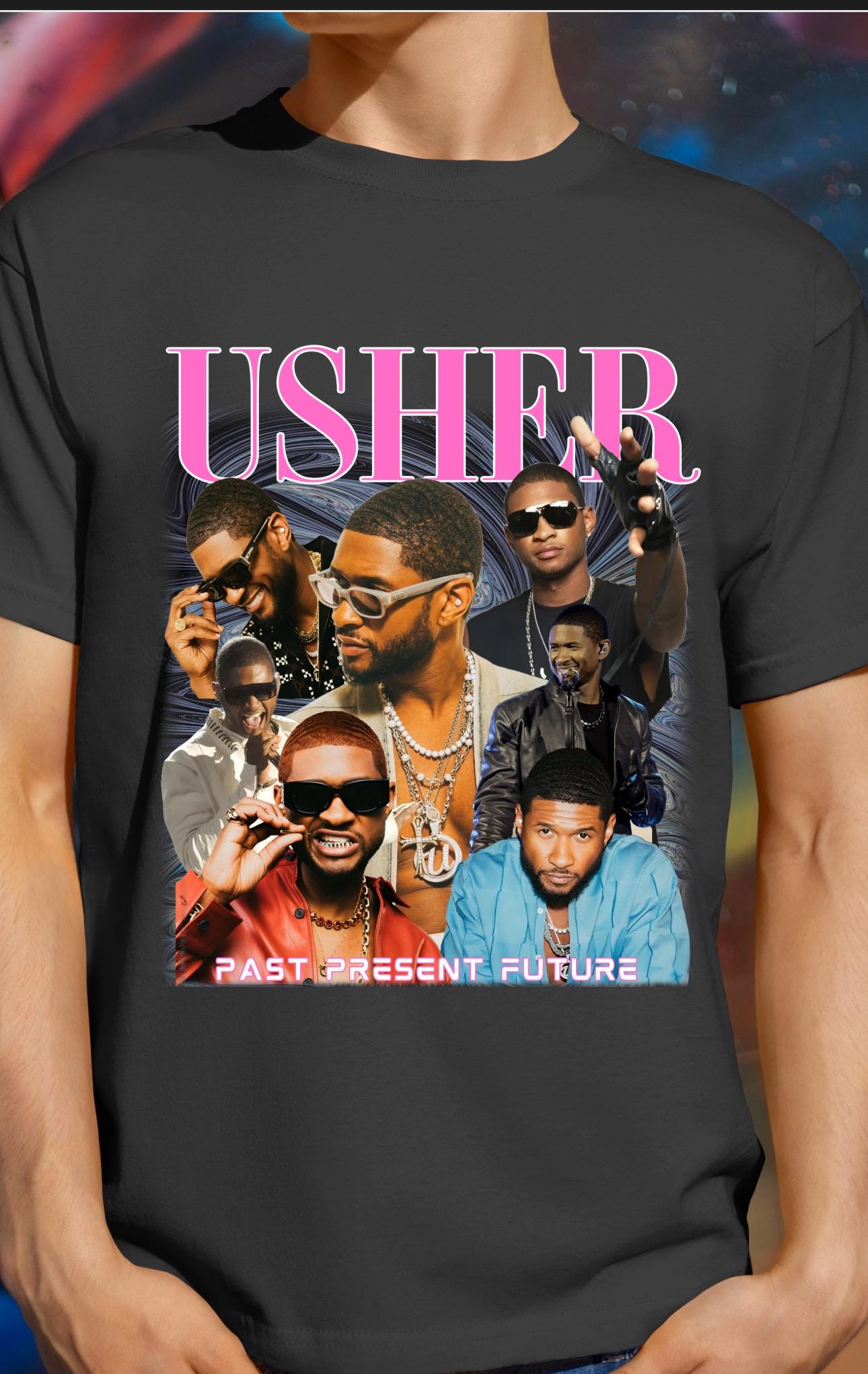 Usher Concert Tshirt Past Present Future TD2308 19