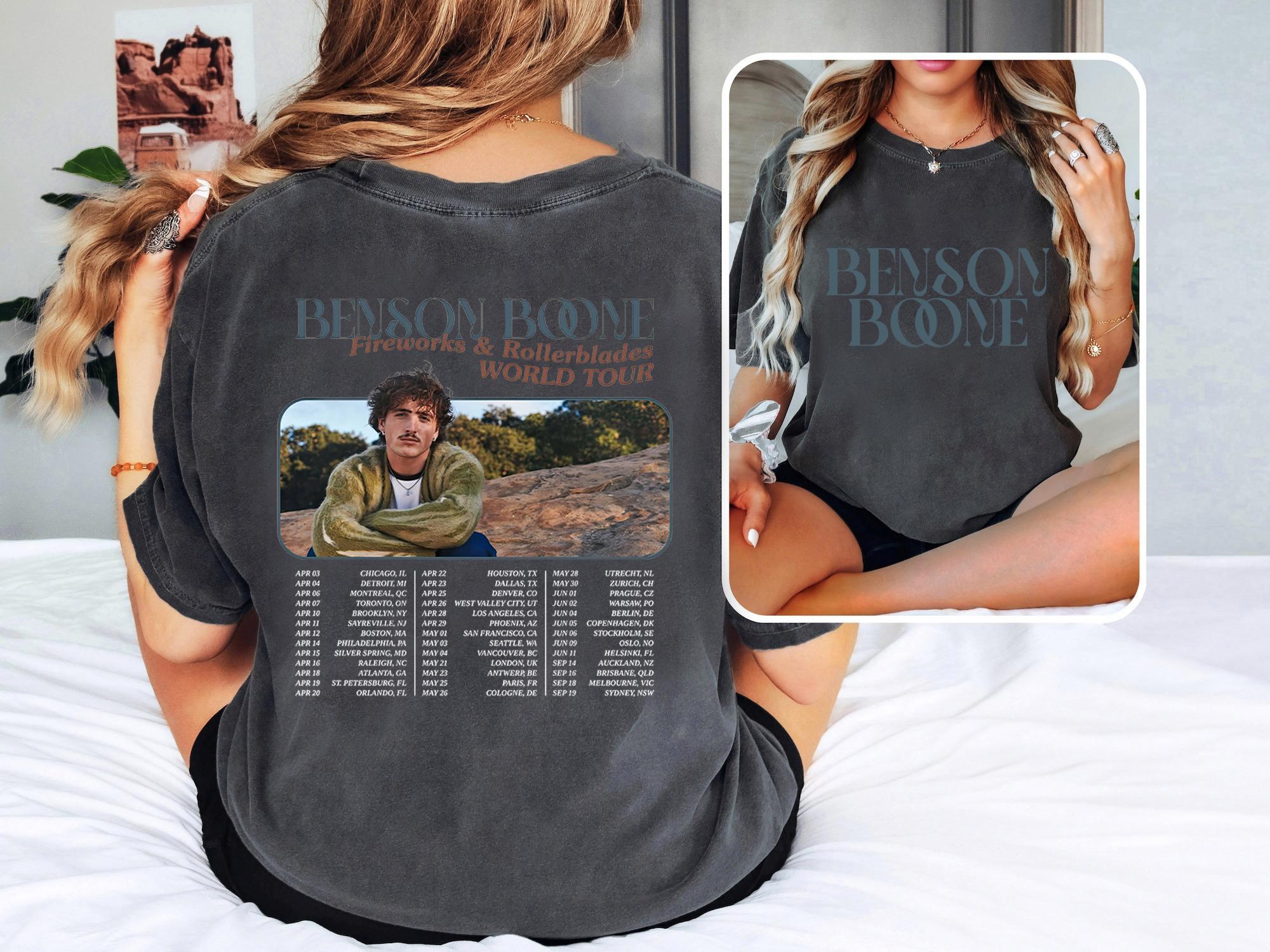 Benson Boone Tee, Sweater And Hoodie, Benson Boone World Tour Shirts for Women Men TD1609 01