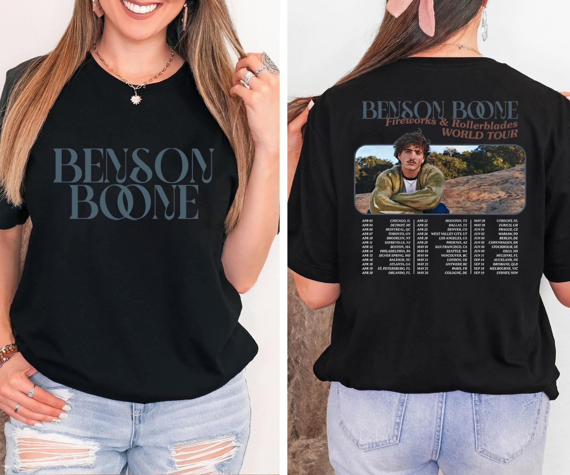 Benson Boone Tee, Sweater And Hoodie, Benson Boone World Tour Shirts for Women Men TD1609 01