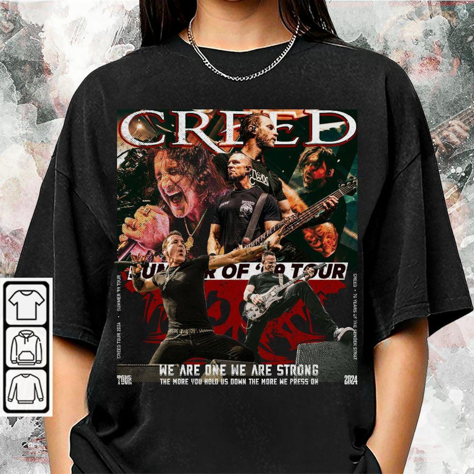 Creed Band 2024 Tour Summer Of 99 Tour Shirt, Creed Rock Band 90s Concerts Music Unisex Shirt, Music Tour 2024, Creed Tour TD2908 03