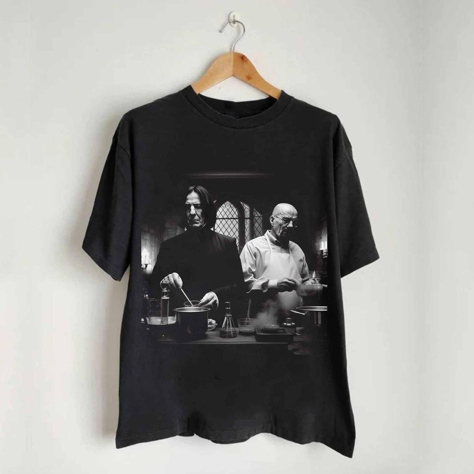 Severus Snape And Walter White In Drug Laboratory Cooking Shirt, Funny Meme Shirt, Movie Lovers Shirt, Vintage Style Shirt, Harry Potter MS2008 11