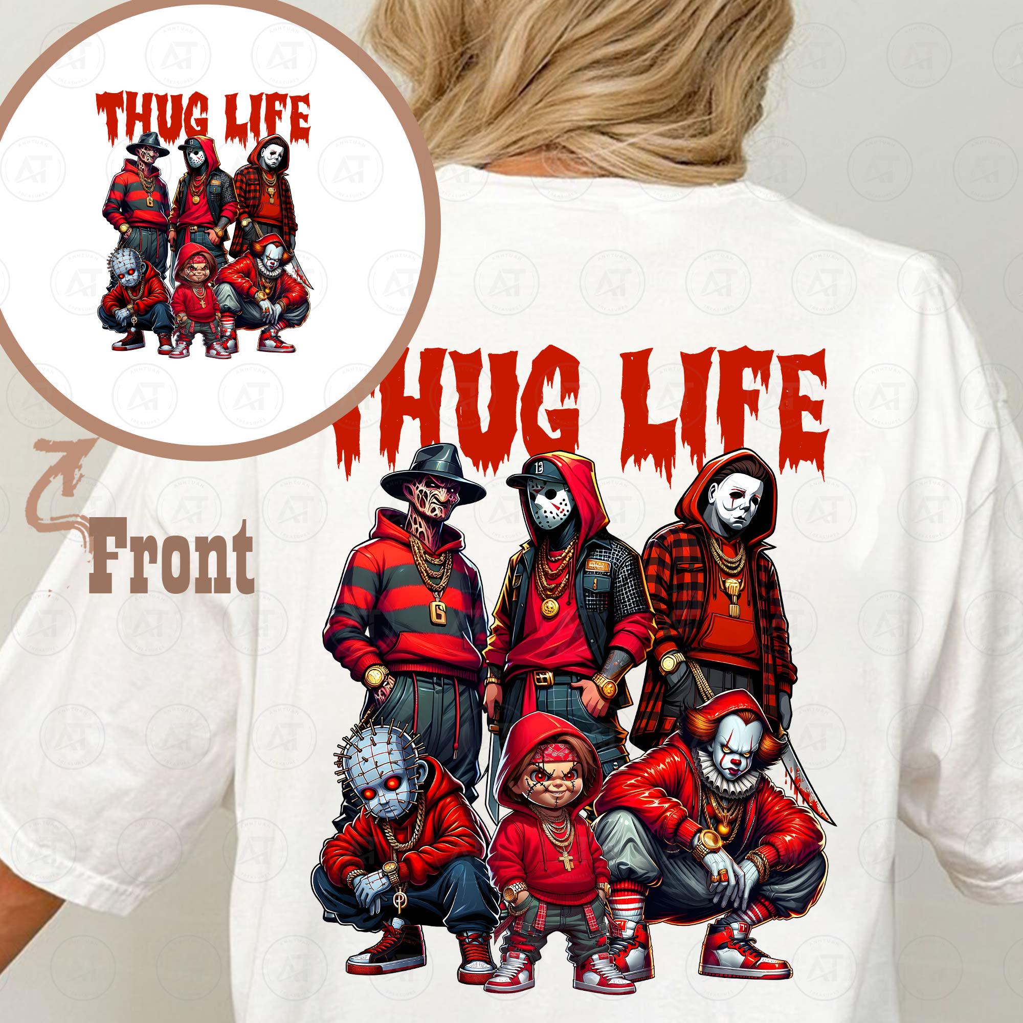 Thug Life Horror Movie Shirt, Halloween Horror Characters Shirt, Friends Horror Characters Shirt, Friend Horror Shirt, Halloween Shirt, Download Files HW1708 04