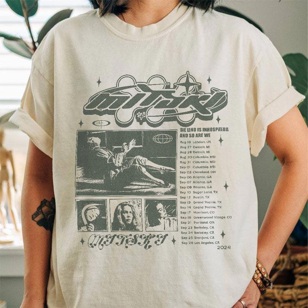 Mitski Tour Shirt,  Mitski w/ Lamp Tour 2024 Tee, Mitski Album Tee, Band Tee, Mitski Vinatge Graphic Shirt V1 1508OZ TD2908 06