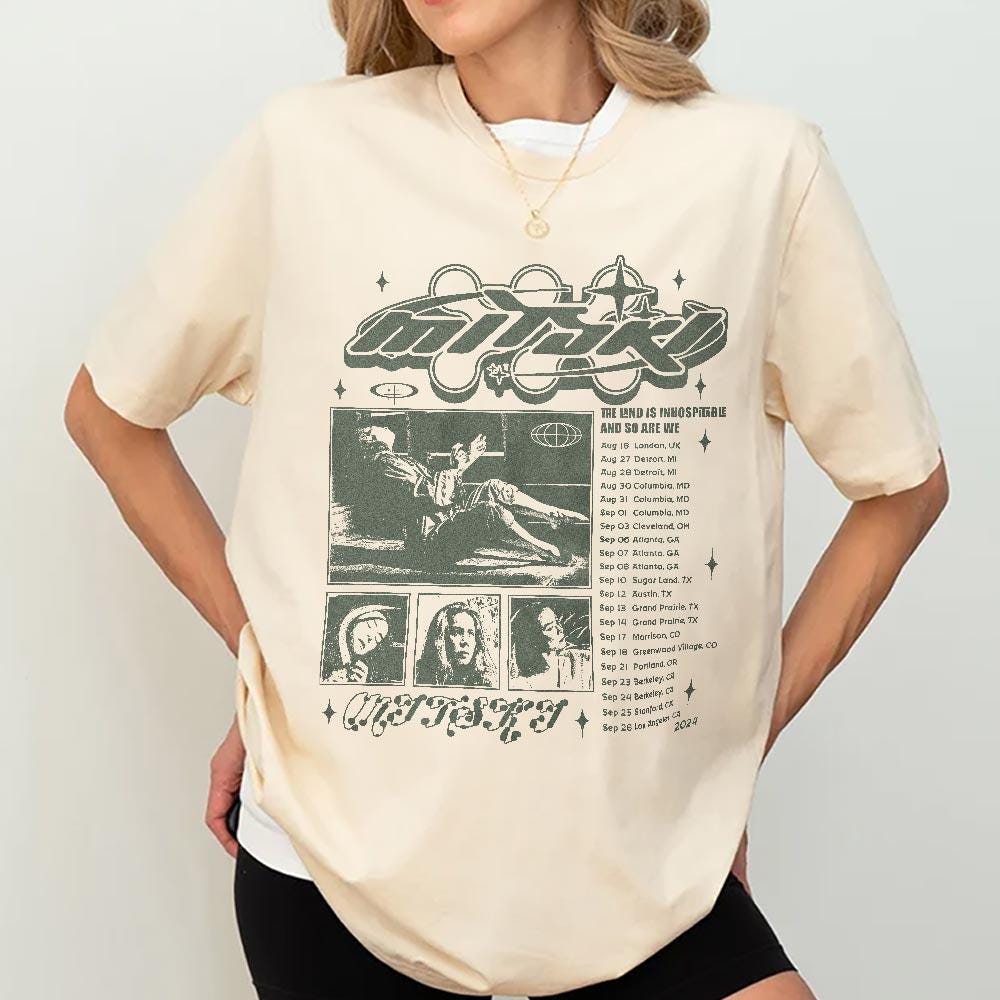 Mitski Tour Shirt,  Mitski w/ Lamp Tour 2024 Tee, Mitski Album Tee, Band Tee, Mitski Vinatge Graphic Shirt V1 1508OZ TD2908 06