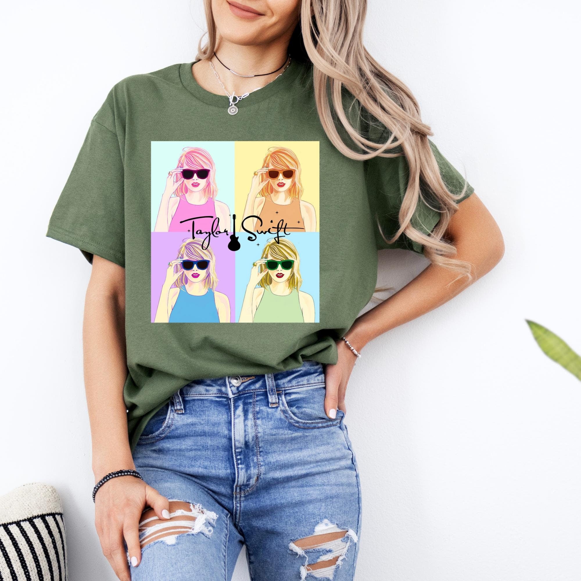 Taylor Swift Shirt, Four Taylor Swift Pictures, Taylor Swift Kids Shirt, Gift for Her, Little Swiftie Shirt, Taylor Concert Shirt