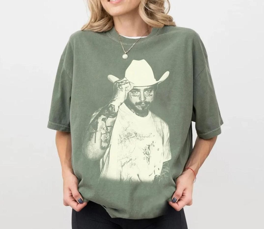 Post Malone Comfort Color Shirt, Cowboy Post Shirt, Country Shirt, Western Graphic Tee, Concert Shirt, Festival Shirt, I Had Some Help Shirt TD3008 15