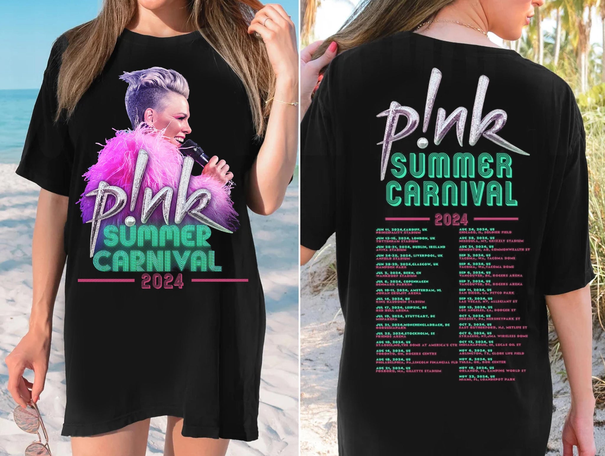 P!nk Summer Carnival 2024 Shirt, Trustfall Album Tee, Pink Singer Tour, Music Festival Shirt, Concert Shirt, Tour Shirt, Pink Music Shirt TD3008 17
