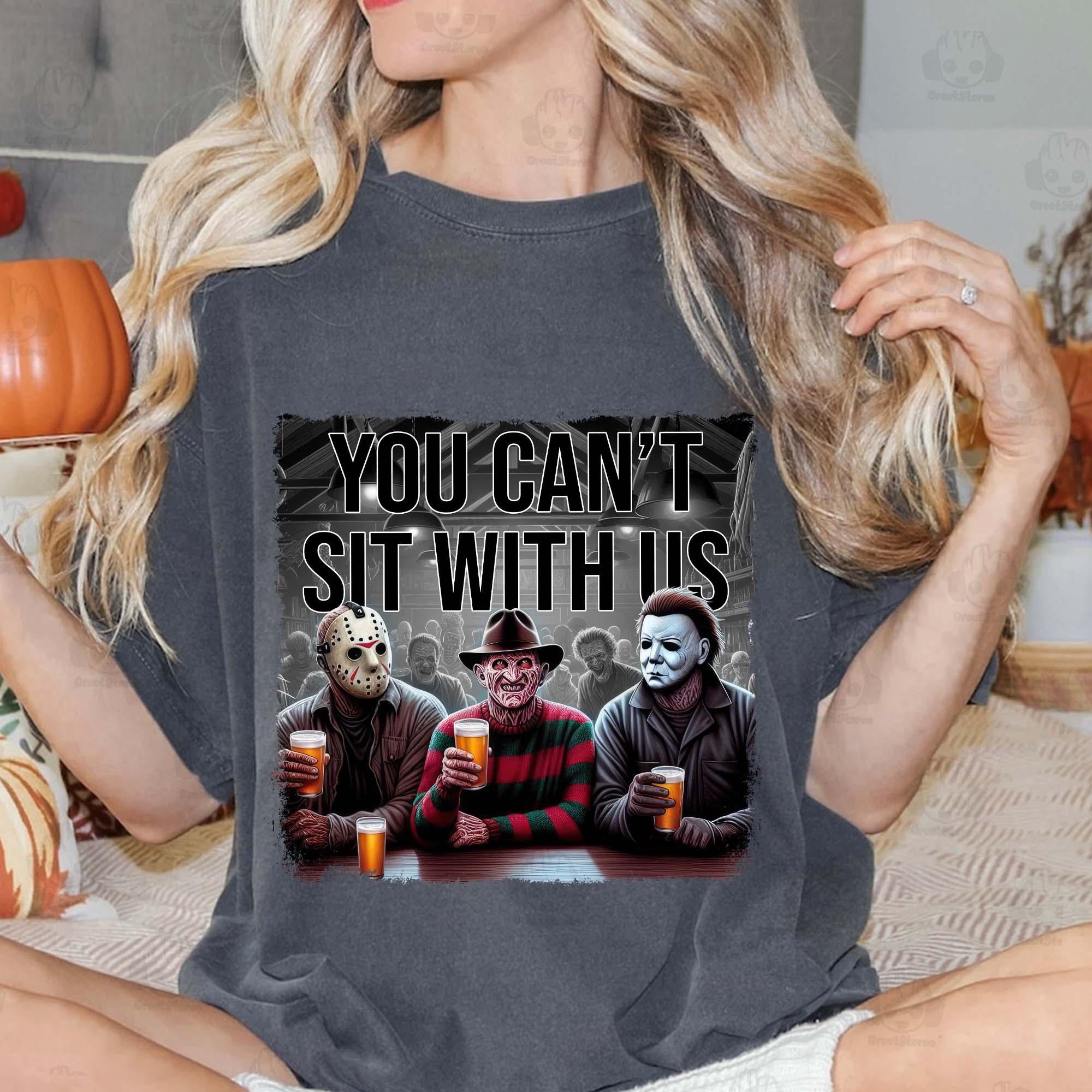 Horror Character Halloween Shirt, You Can’t Sit With Us Shirt, Halloween Friends Shirt, Horror Killers Shirt, Squad Goals Shirt,   HW1908 01