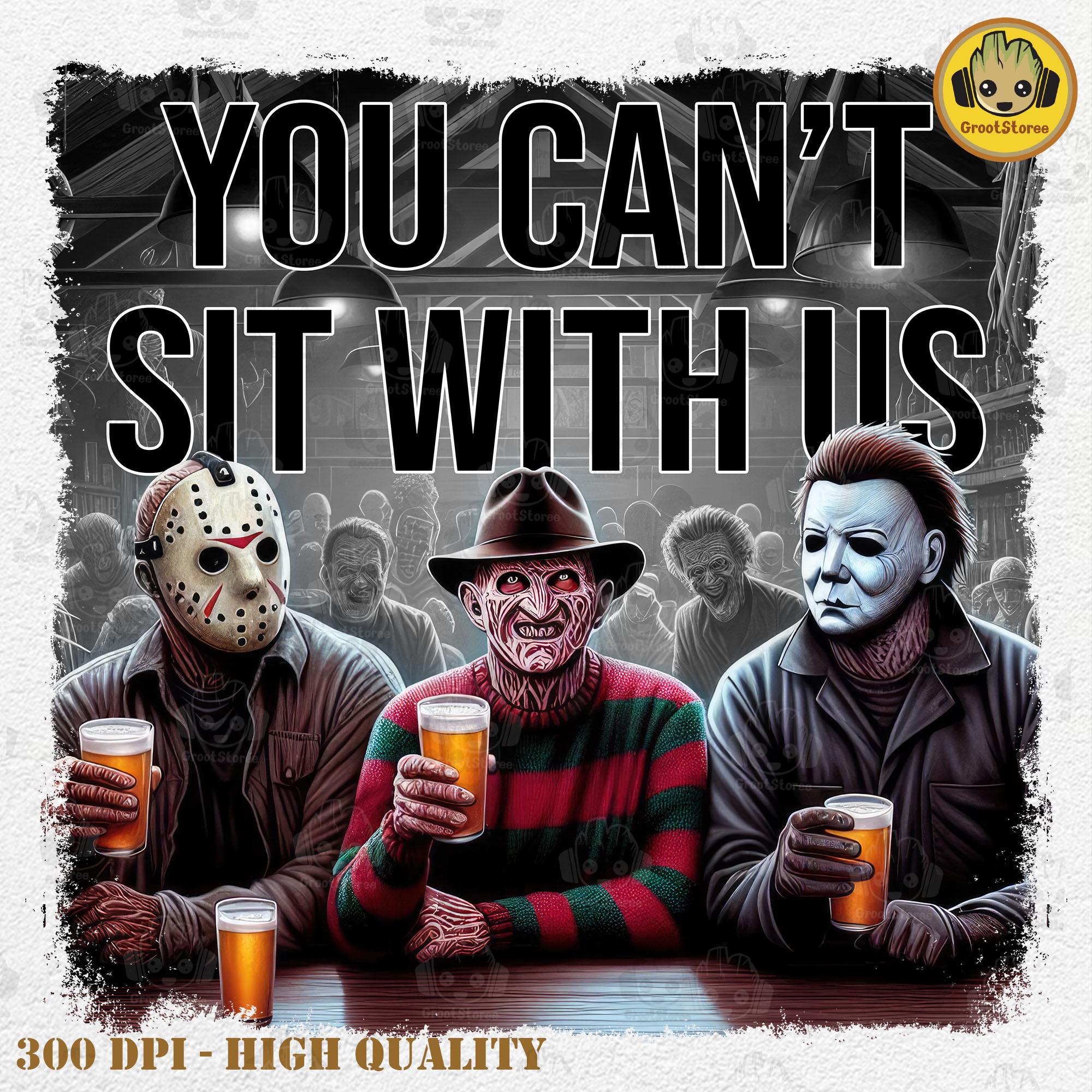 Horror Character Halloween Shirt, You Can’t Sit With Us Shirt, Halloween Friends Shirt, Horror Killers Shirt, Squad Goals Shirt,   HW1908 01