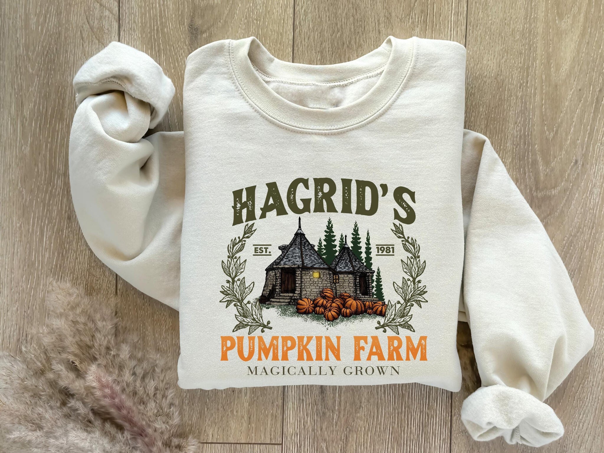 Hagrid's Pumpkin Patch Shirt Pumpkin Farm Crewneck Sweatshirt Potter Book Christmas Birthday Gift Potterhead Fan Autumn Fall Halloween Shirt HW2208 09